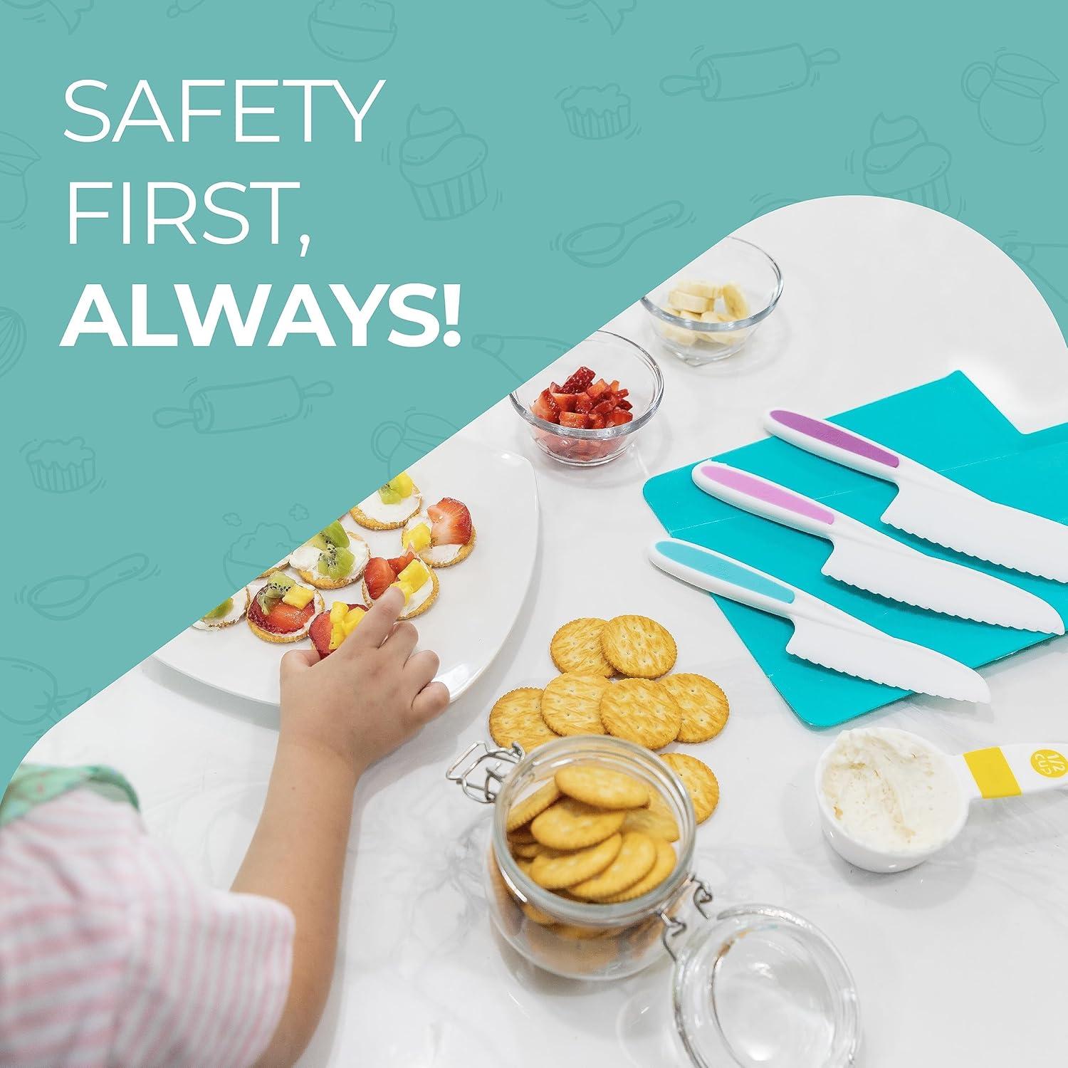 Juego de cuchillo y tabla de cortar TOVLA JR. para niños