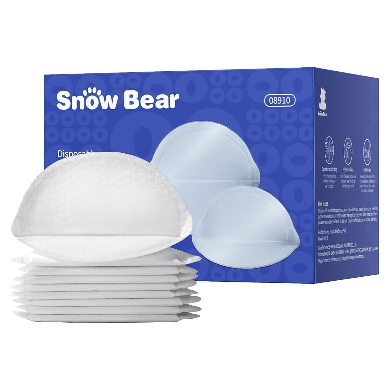 Almohadillas de Lactancia Desechables Snow Bear 100 Unidades