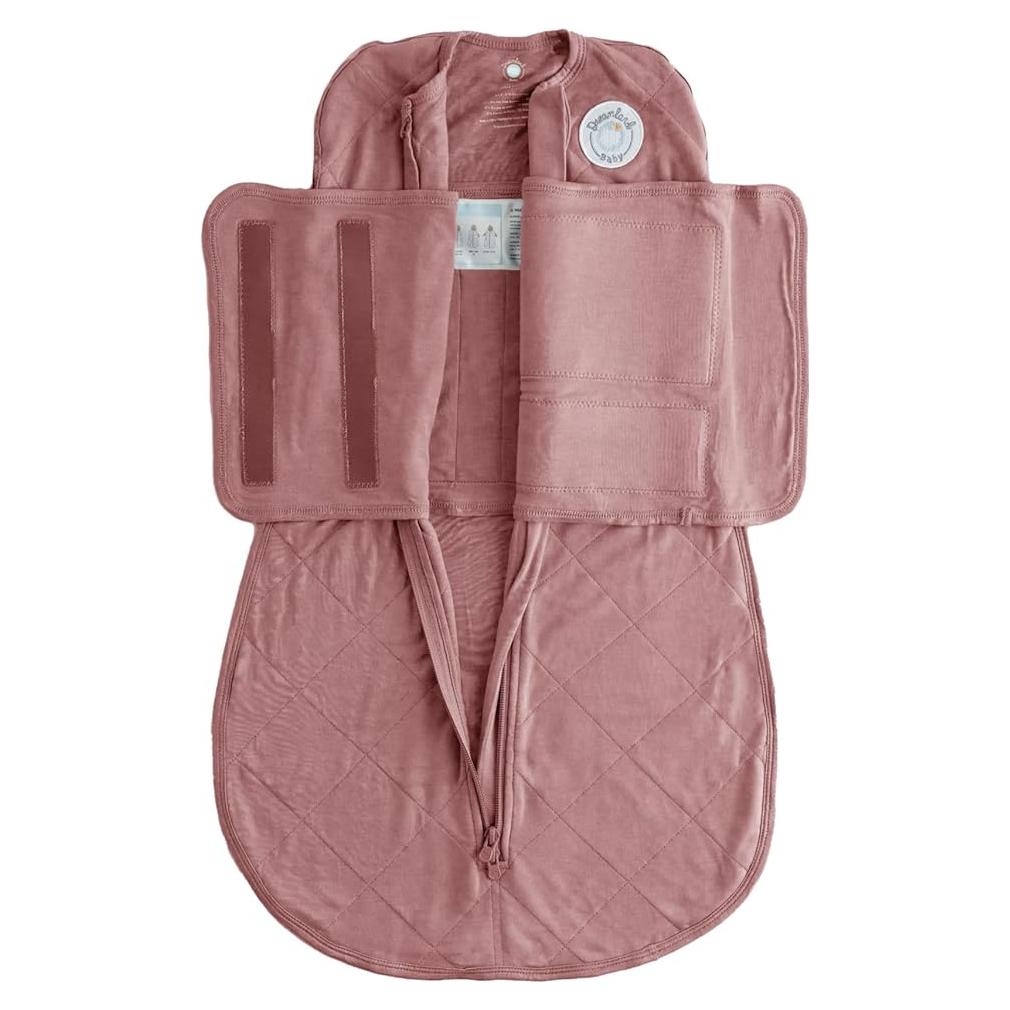 Manta Envueltoria de Viscosa de Bambú Dreamland Baby Rosa 0-6 Meses