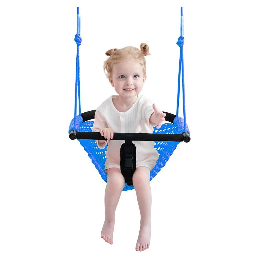 Columpio 2 en 1 ROPECUBE para Niños - Azul, Ajustable y Seguro