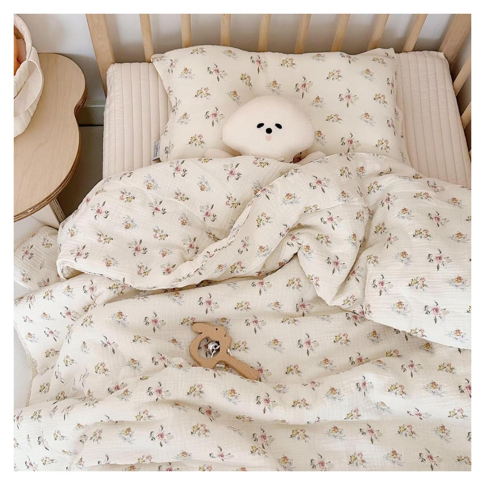 Manta de Muselina BuLuTu para Niños 119.4x149.9 cm Floral