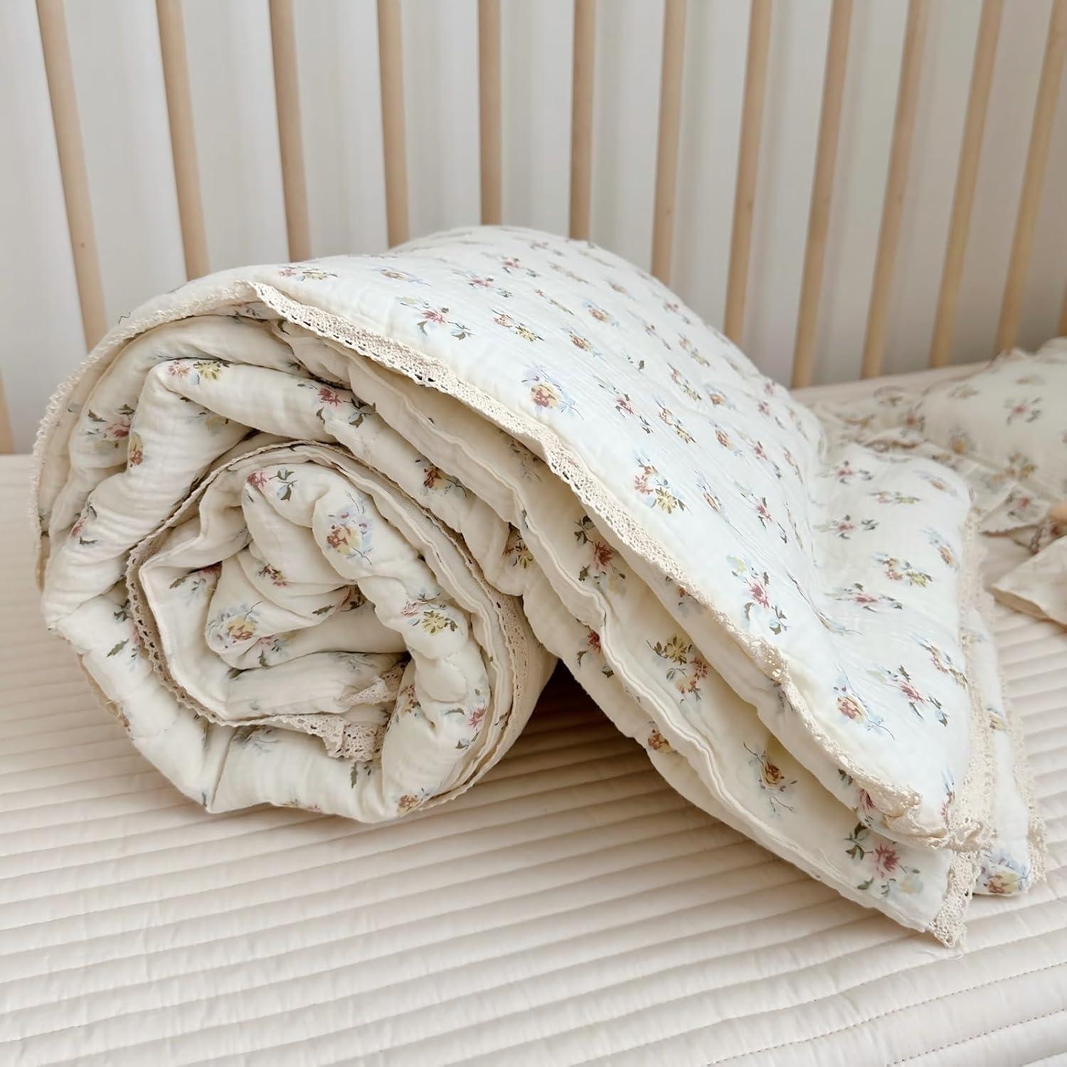 Manta de Muselina BuLuTu para Niños 119.4x149.9 cm Floral