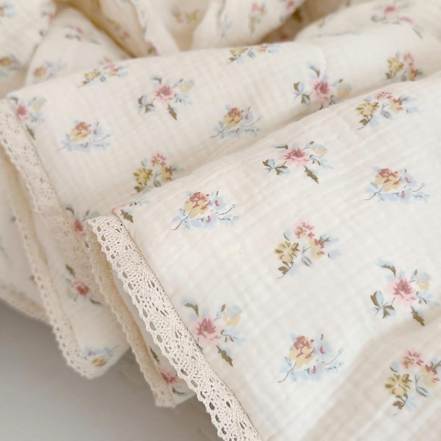 Manta de Muselina BuLuTu para Niños 119.4x149.9 cm Floral