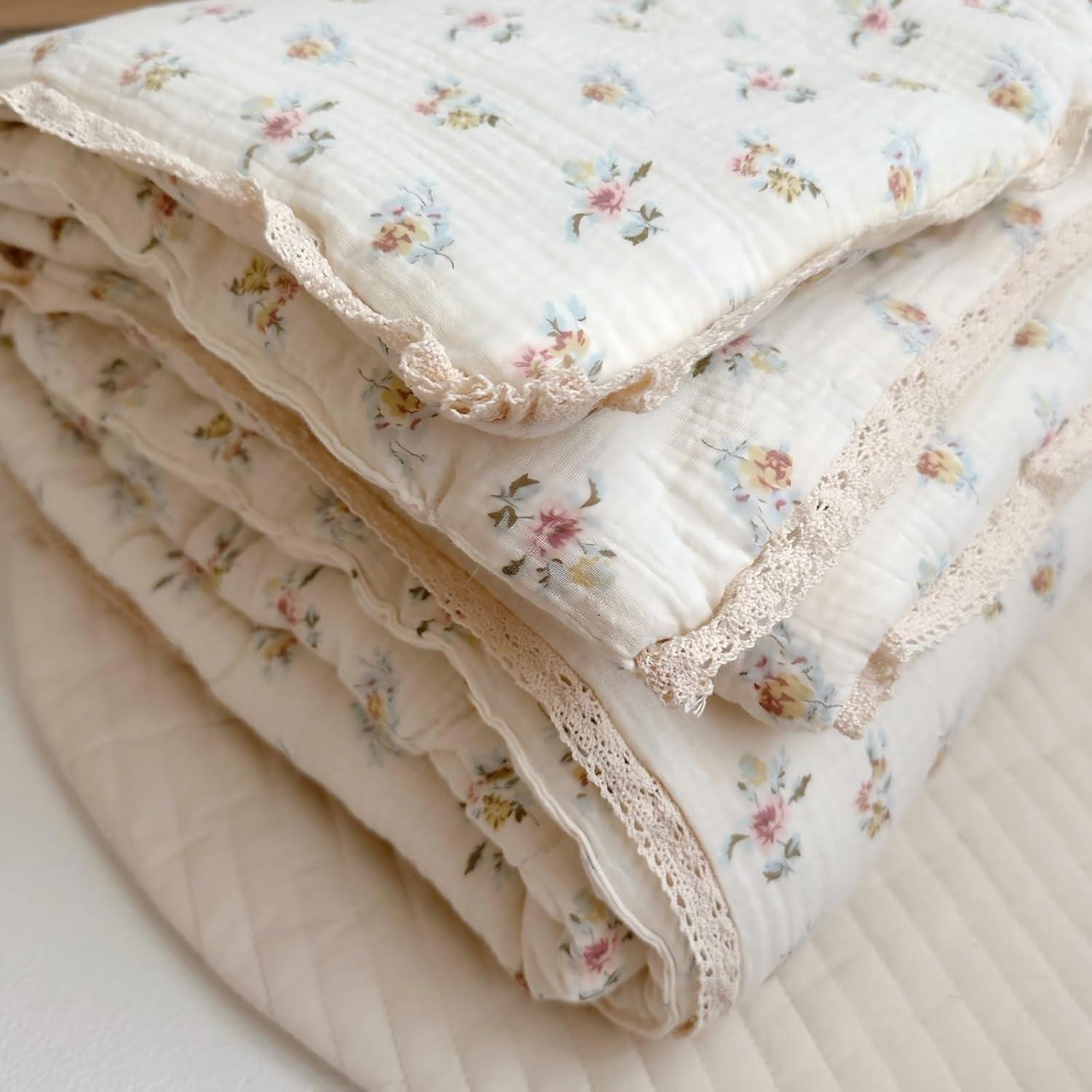 Manta de Muselina BuLuTu para Niños 119.4x149.9 cm Floral