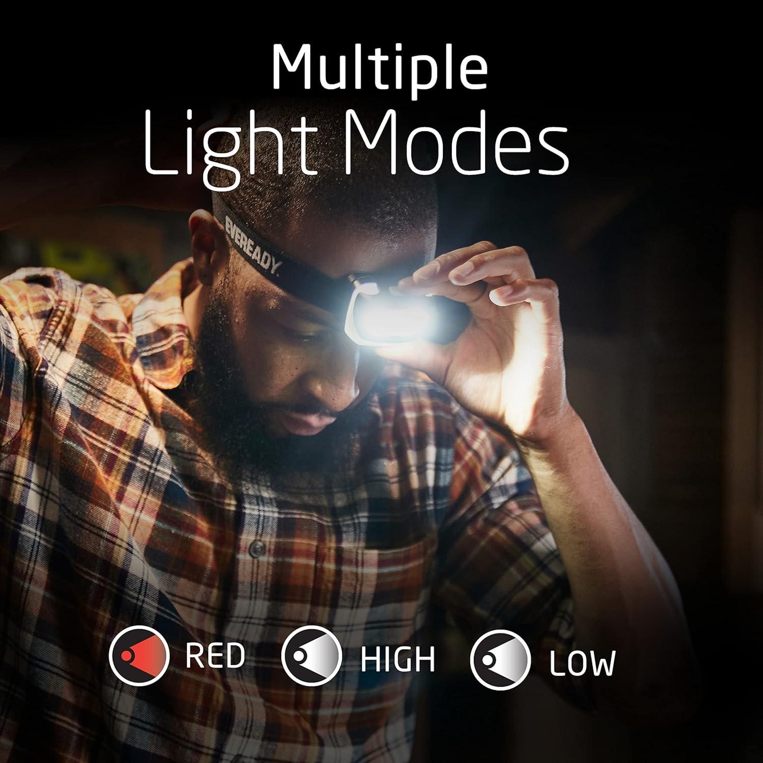 Linternas Frontales Recargables Eveready - Paquete de 2, IPX4