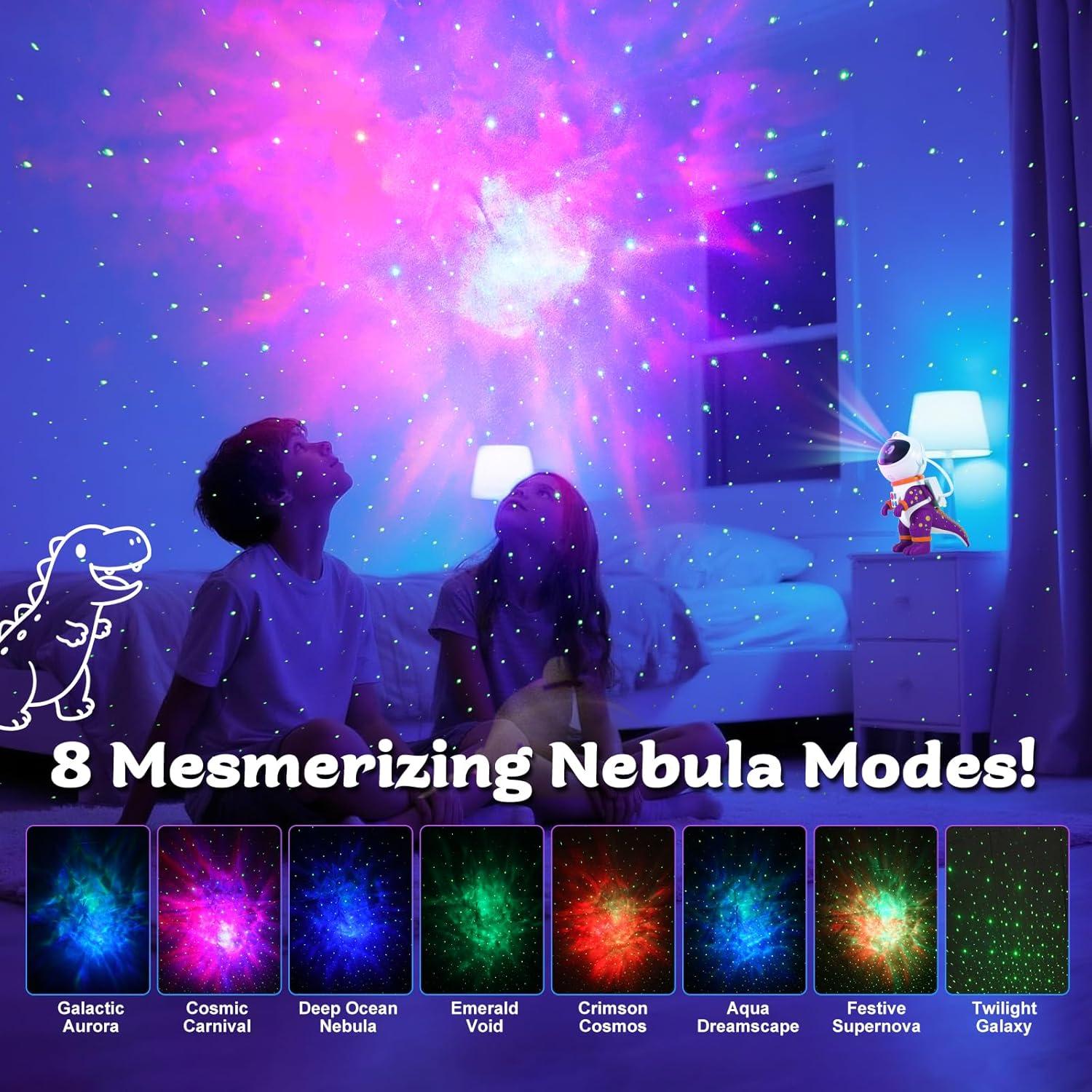 Proyector de Luz Nocturna LOVME Galaxia 8 Modos Control Remoto