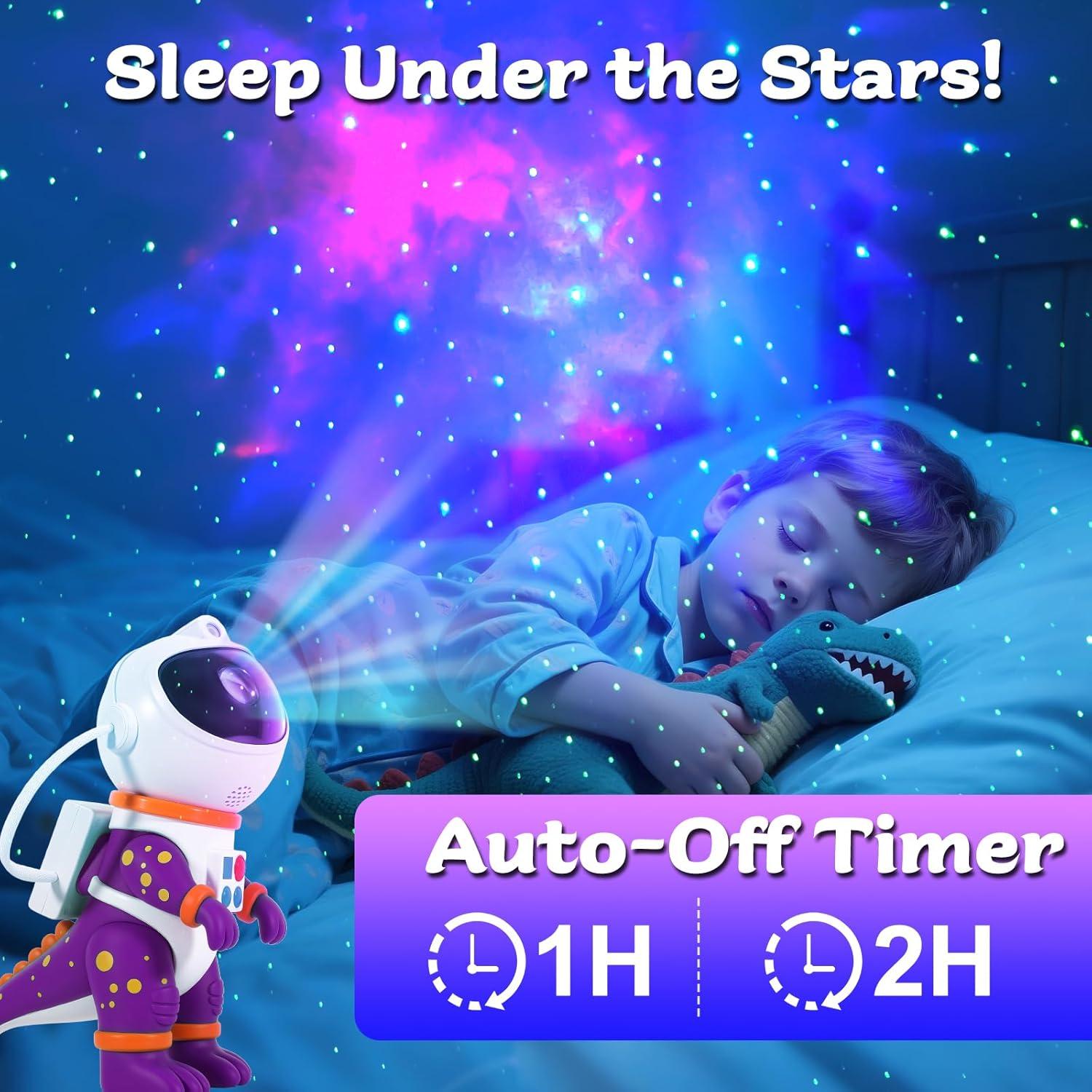 Proyector de Luz Nocturna LOVME Galaxia 8 Modos Control Remoto