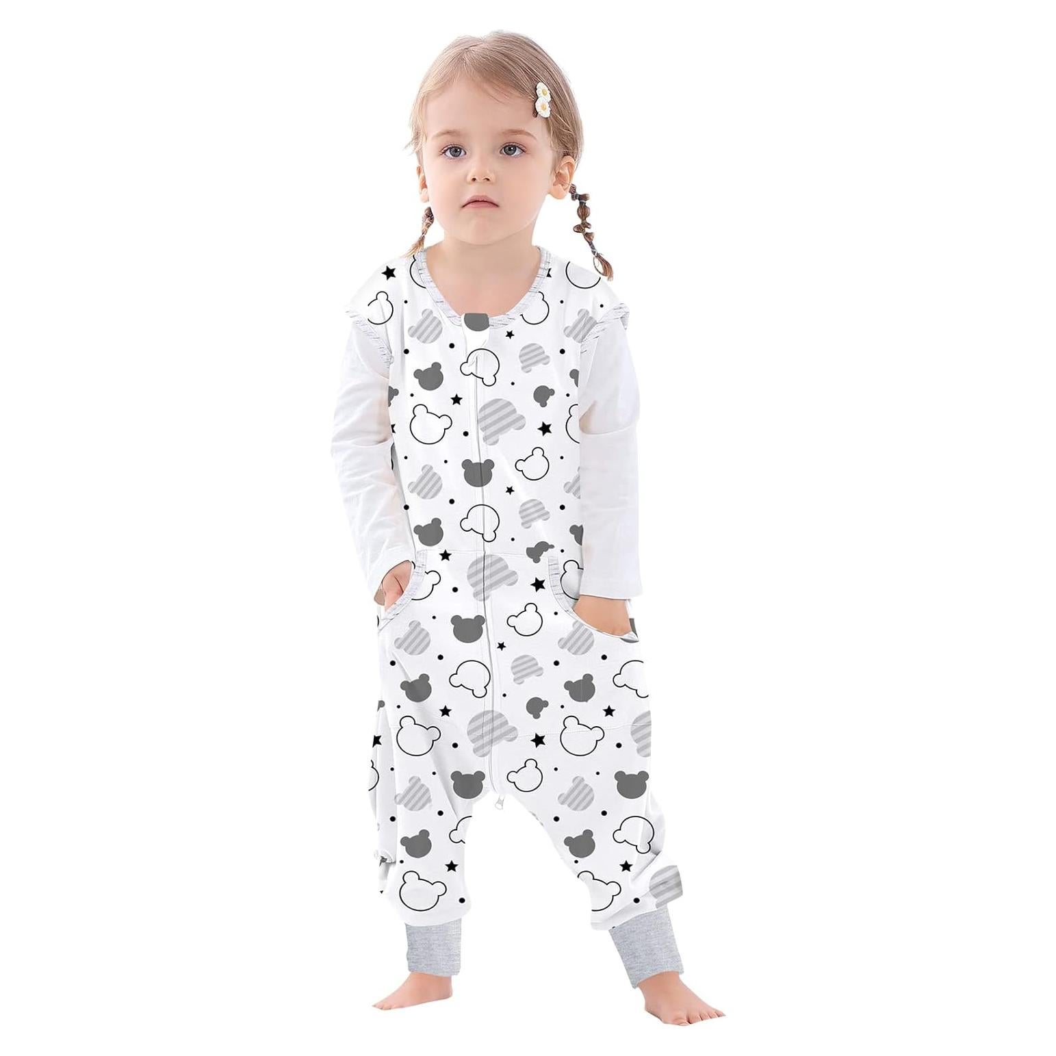 Saco de dormir para niños 2T-3T Oso con piernas 0.5 Tog