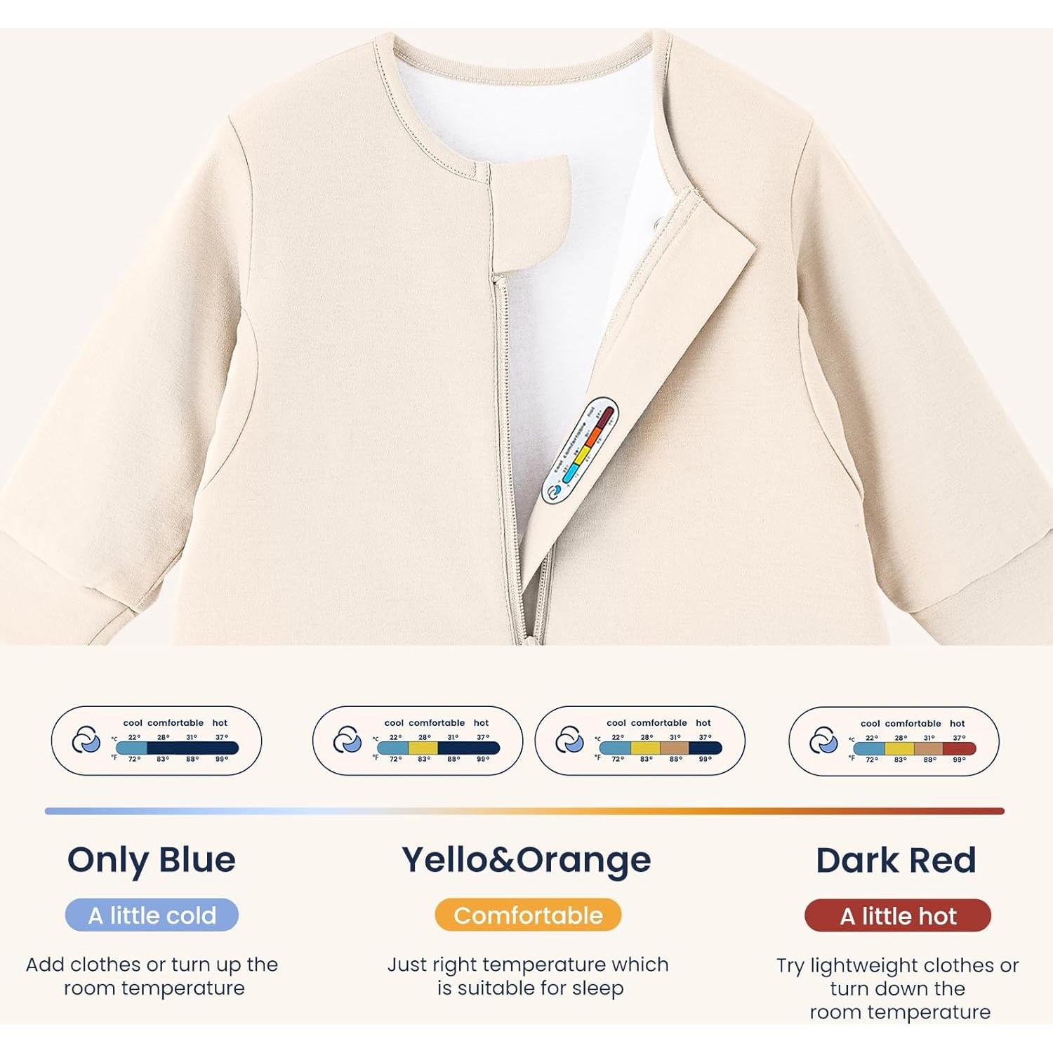 Saco de dormir unisex Kaiya Baby 1.0 Tog 3T-4T crema