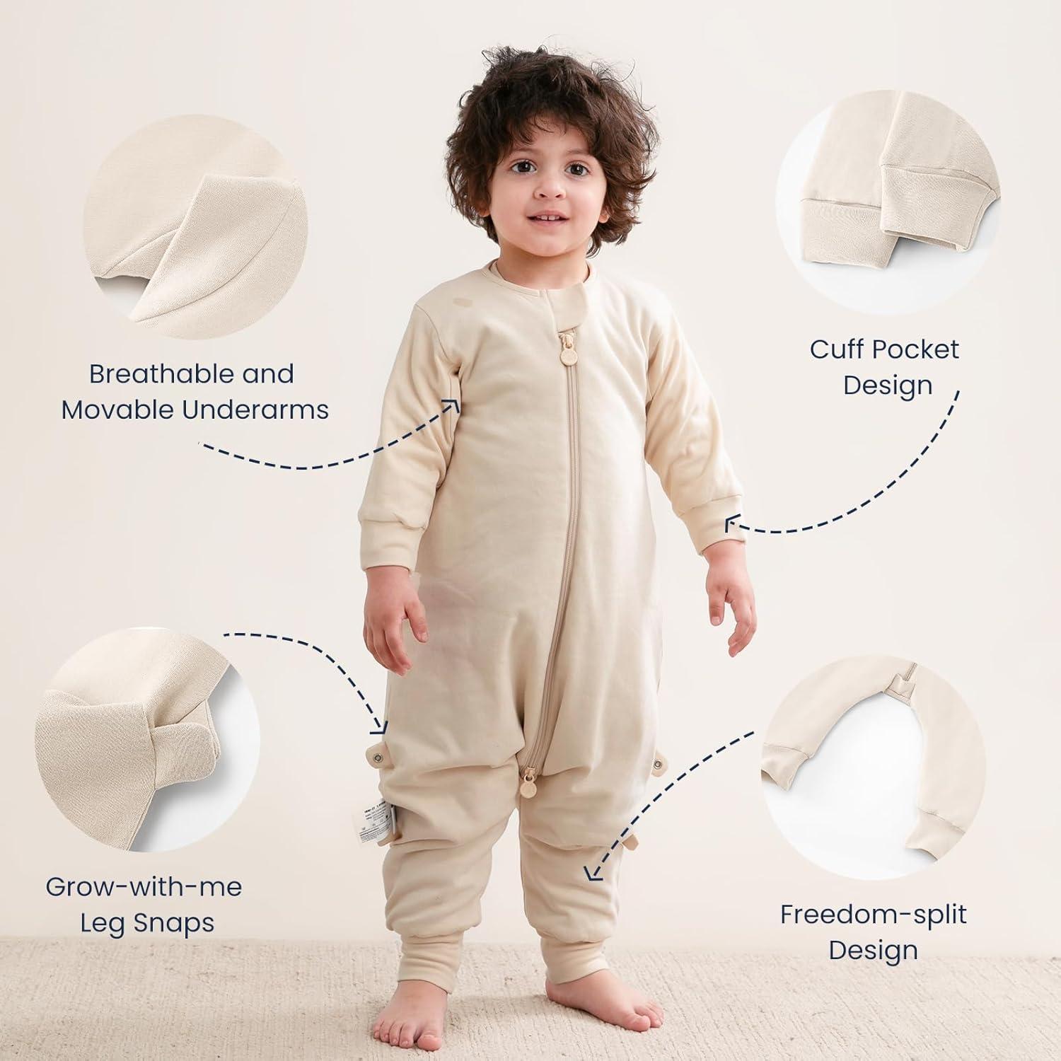 Saco de dormir unisex Kaiya Baby 1.0 Tog 3T-4T crema