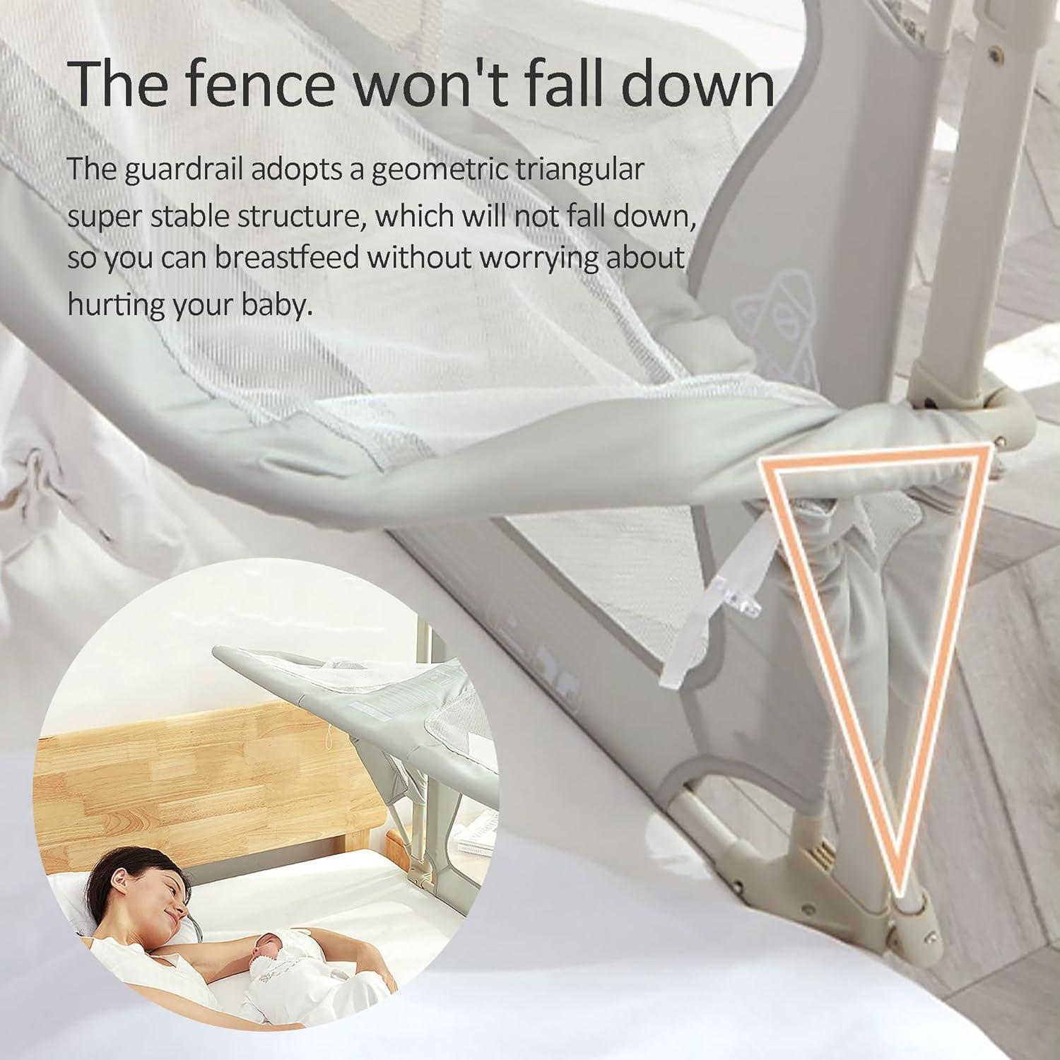 Cuna 3 en 1 XYLDGPTL para Bebés - Cuna Portátil y Barandilla