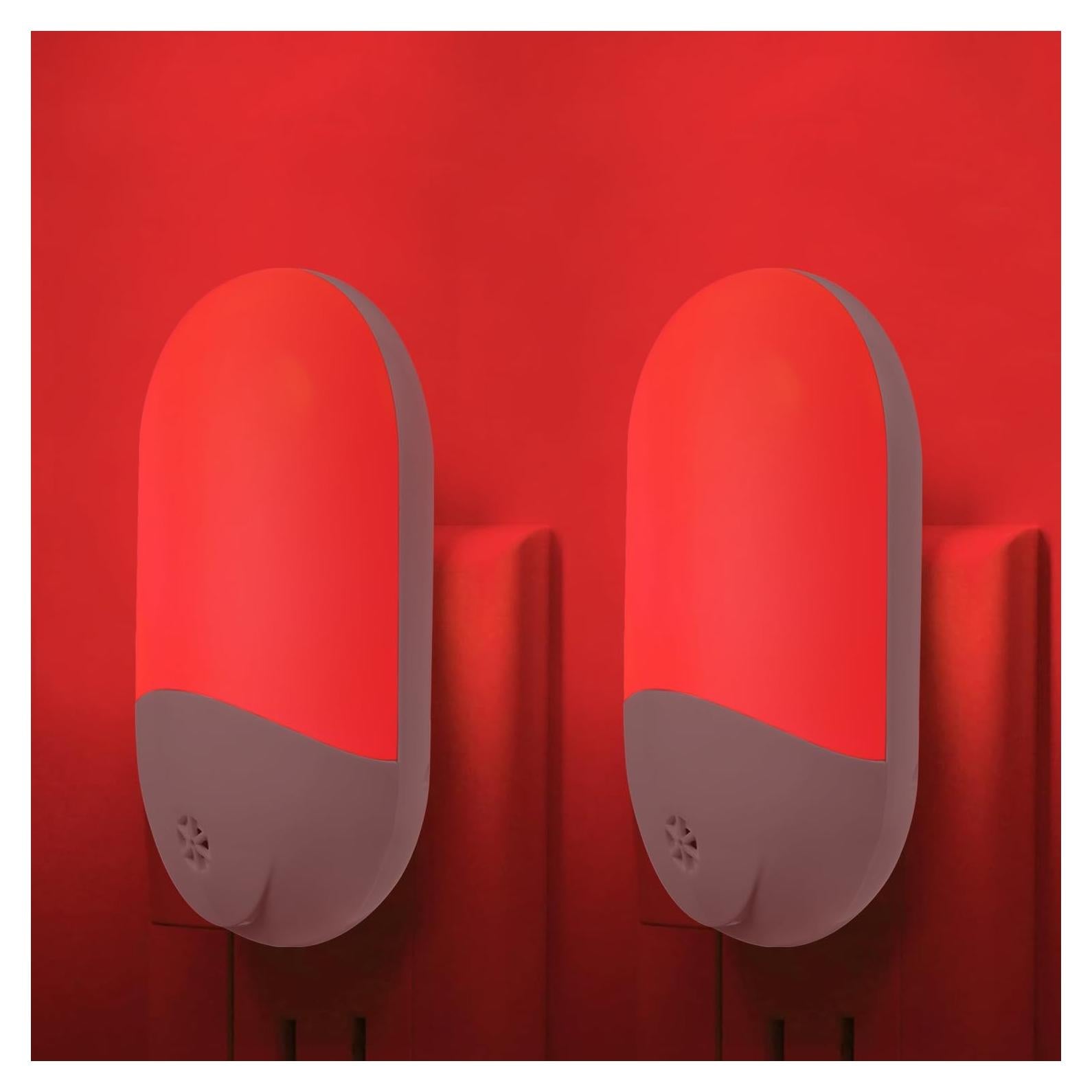 Luz Nocturna Roja Finezeal 670nm LED Automática Paquete de 2