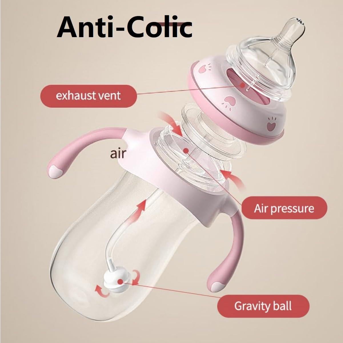 Botella Anticólicos Oberni 270ml Azul con Pajita Ponderada