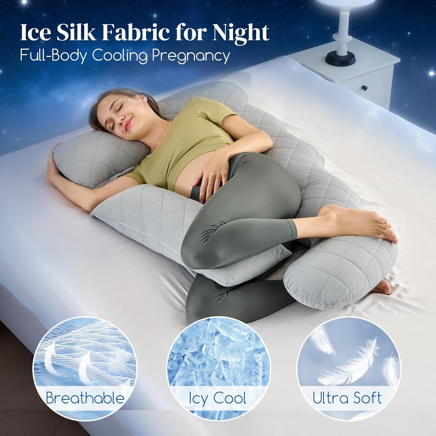 Almohada de Embarazo HOTHUGZ 129 cm Refrigerante Cuerpo Completo