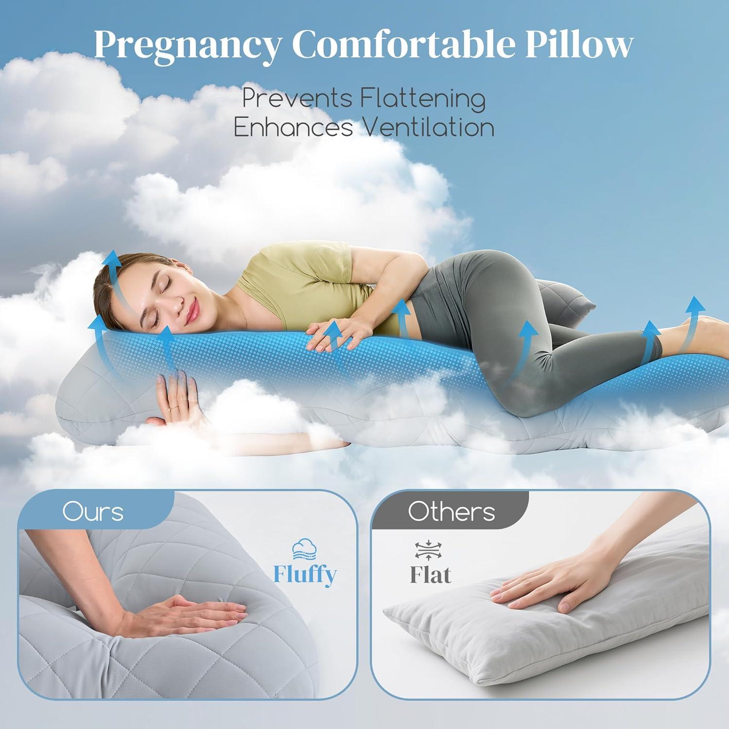 Almohada de Embarazo HOTHUGZ 129 cm Refrigerante Cuerpo Completo
