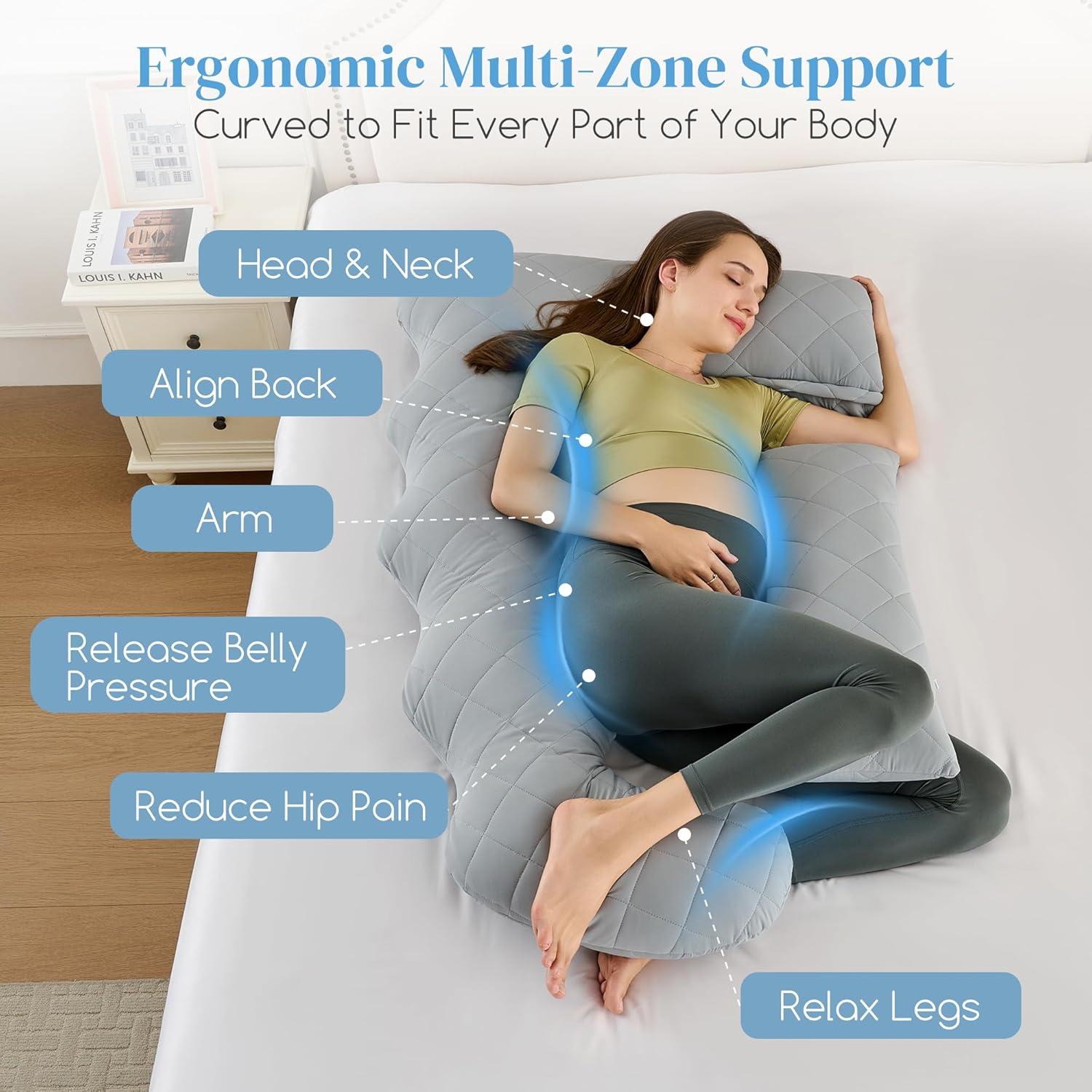 Almohada de Embarazo HOTHUGZ 129 cm Refrigerante Cuerpo Completo
