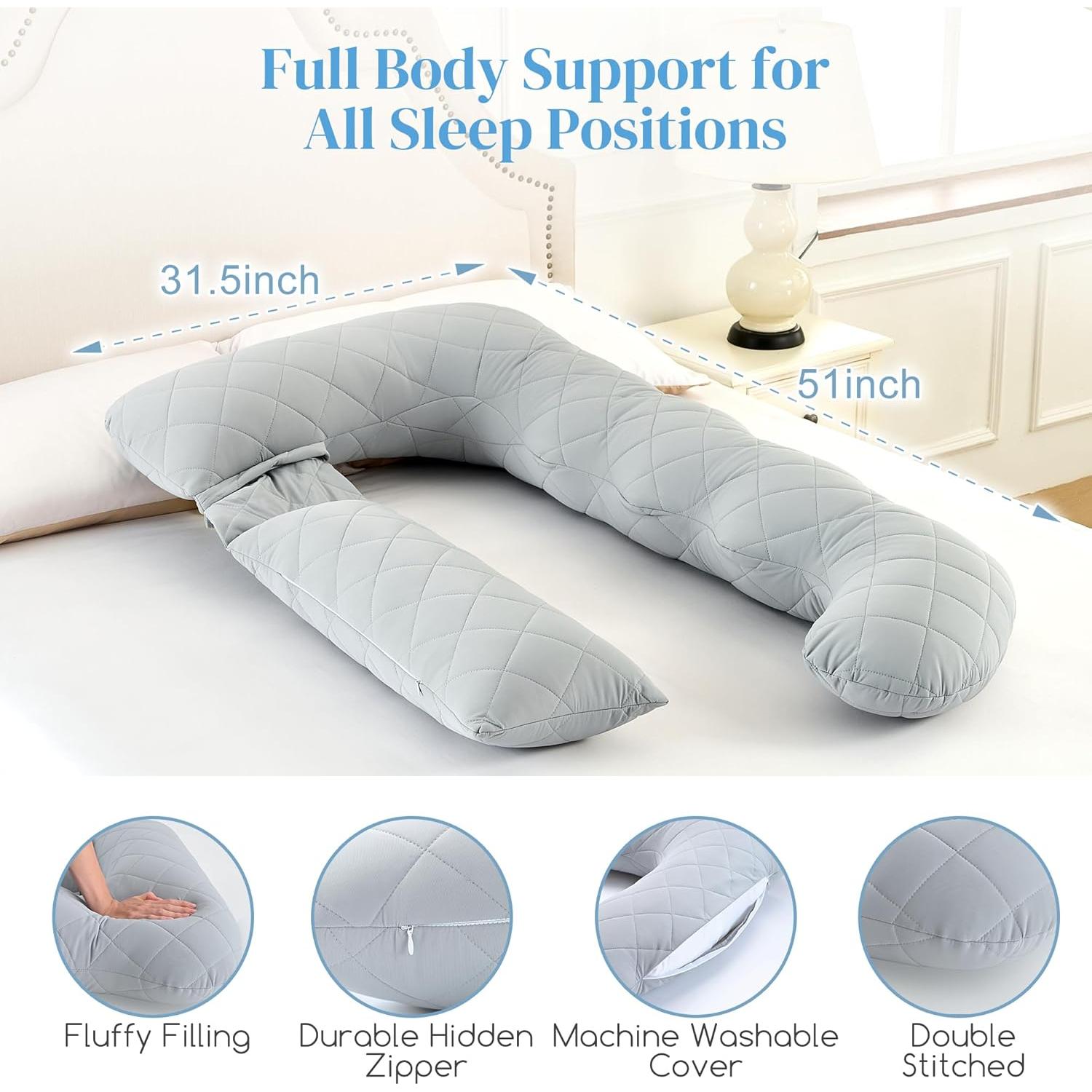 Almohada de Embarazo HOTHUGZ 129 cm Refrigerante Cuerpo Completo