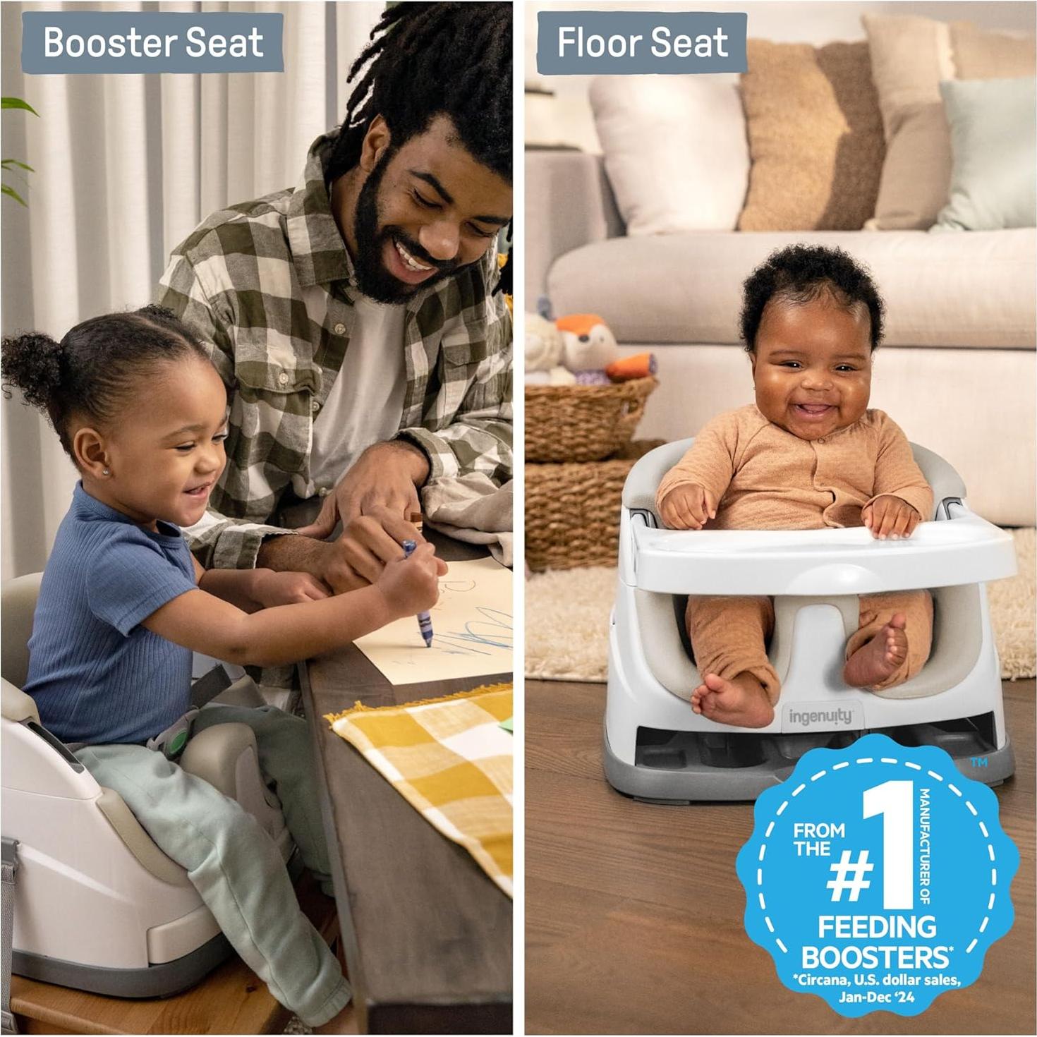 Asiento Elevador Ingenuity 2-en-1 Cashmere para Bebés