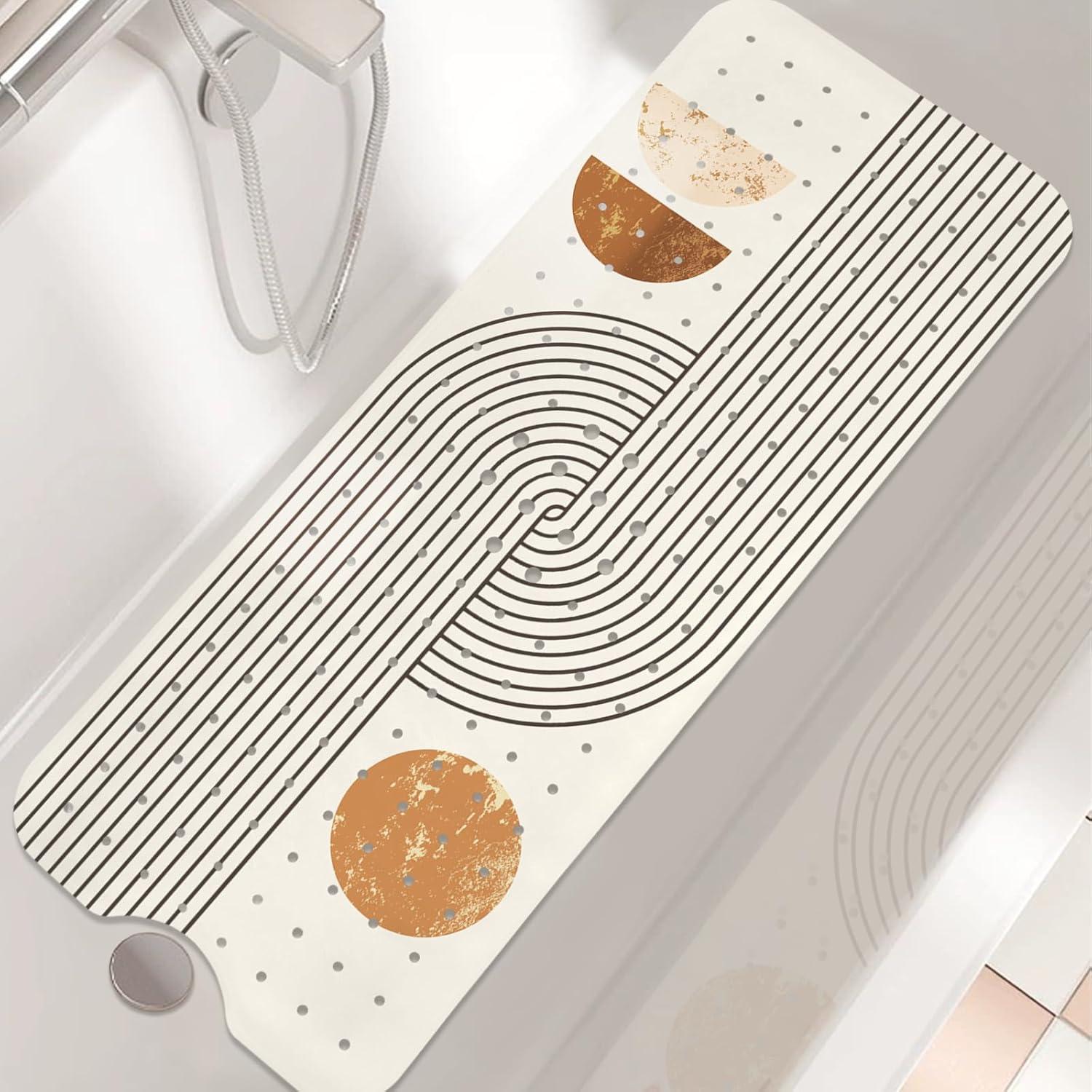 Alfombra Antideslizante Beige para Bañera nmbnswo 101.6x40.6cm