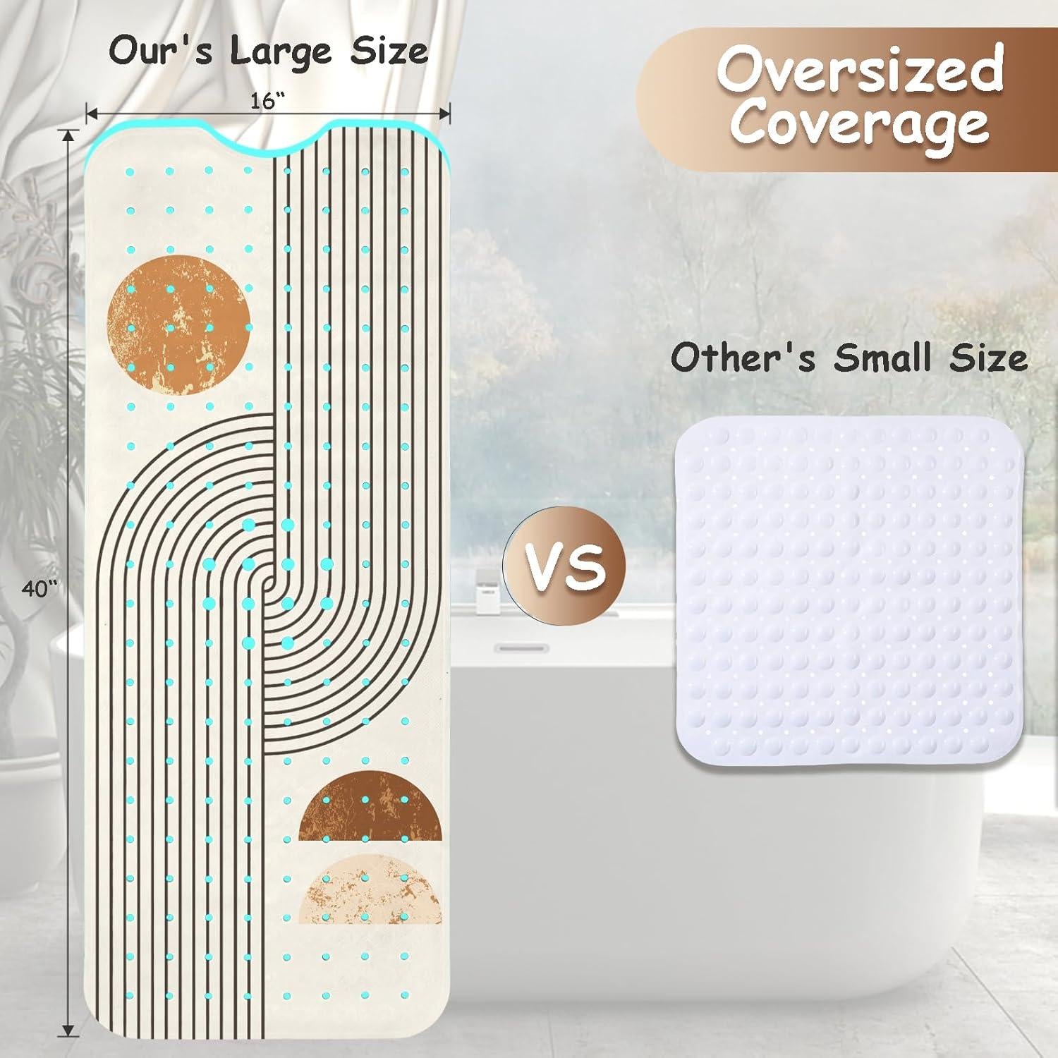 Alfombra Antideslizante Beige para Bañera nmbnswo 101.6x40.6cm