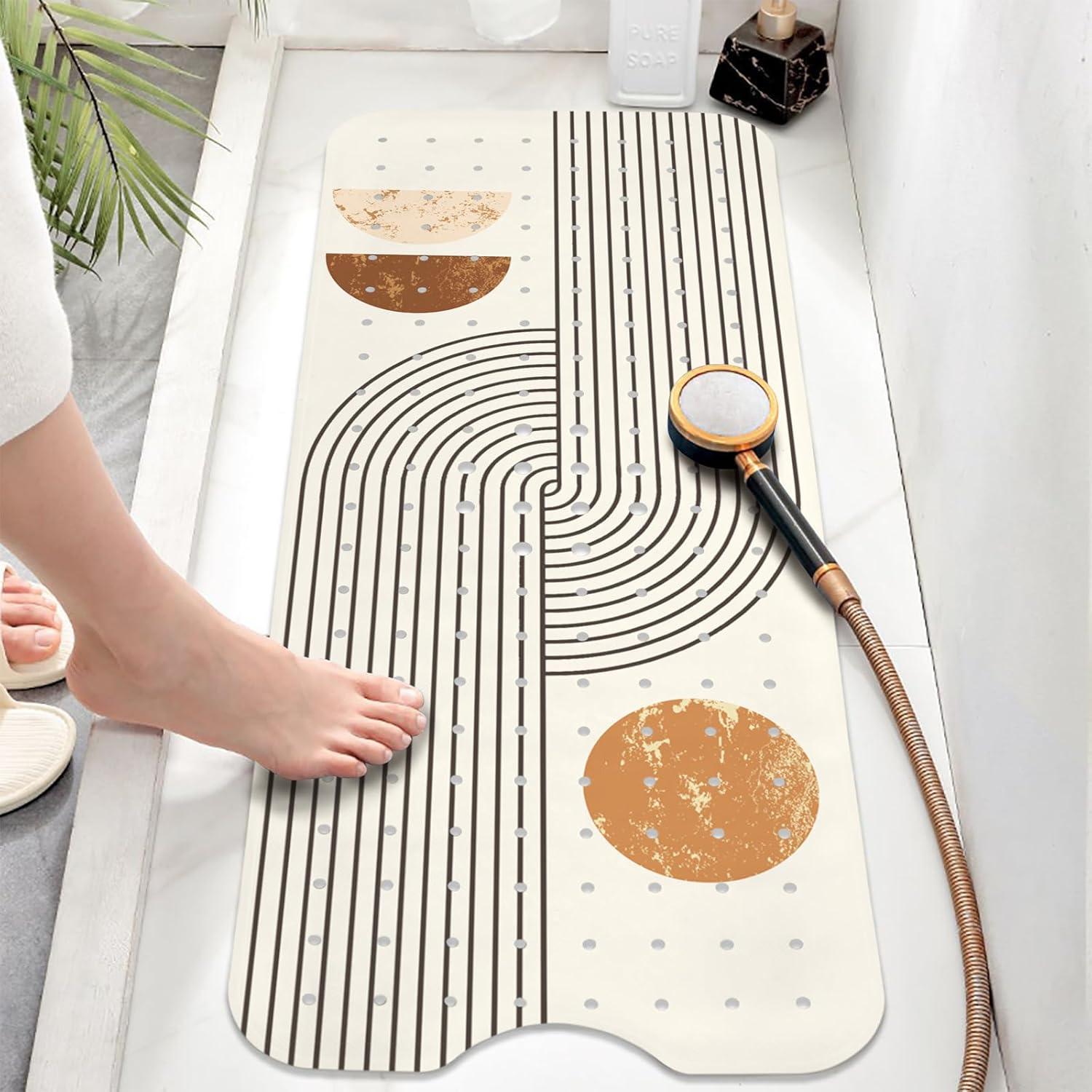 Alfombra Antideslizante Beige para Bañera nmbnswo 101.6x40.6cm