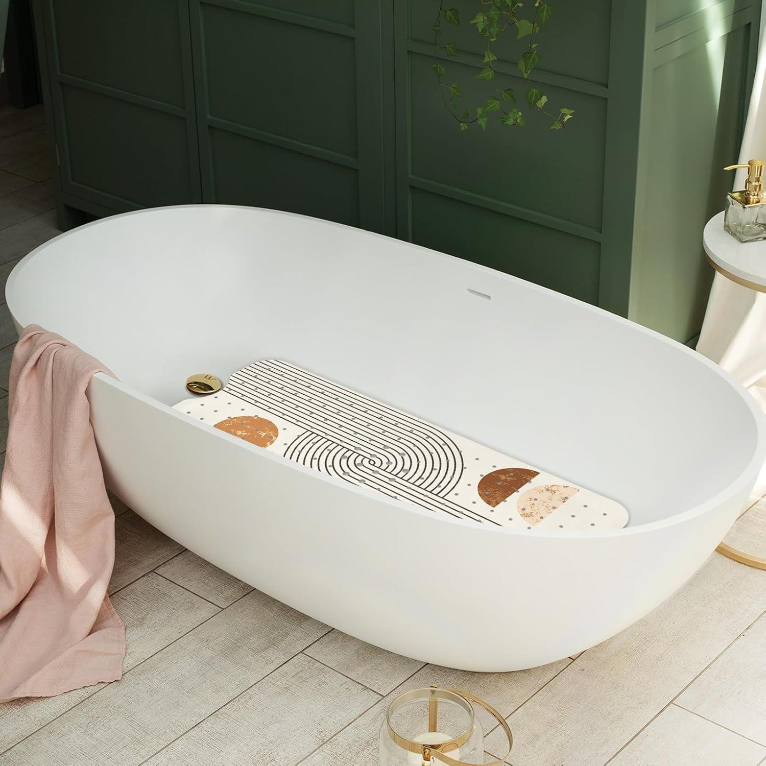 Alfombra Antideslizante Beige para Bañera nmbnswo 101.6x40.6cm