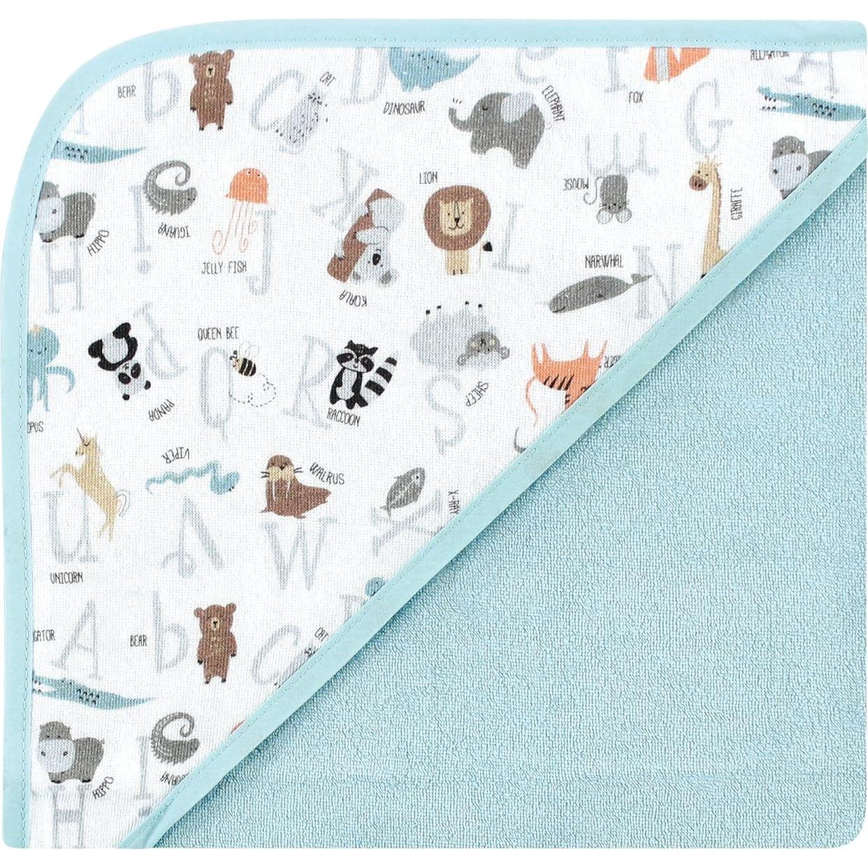 Toallas con Capucha Hudson Baby 100% Algodón Unisex Alfabeto