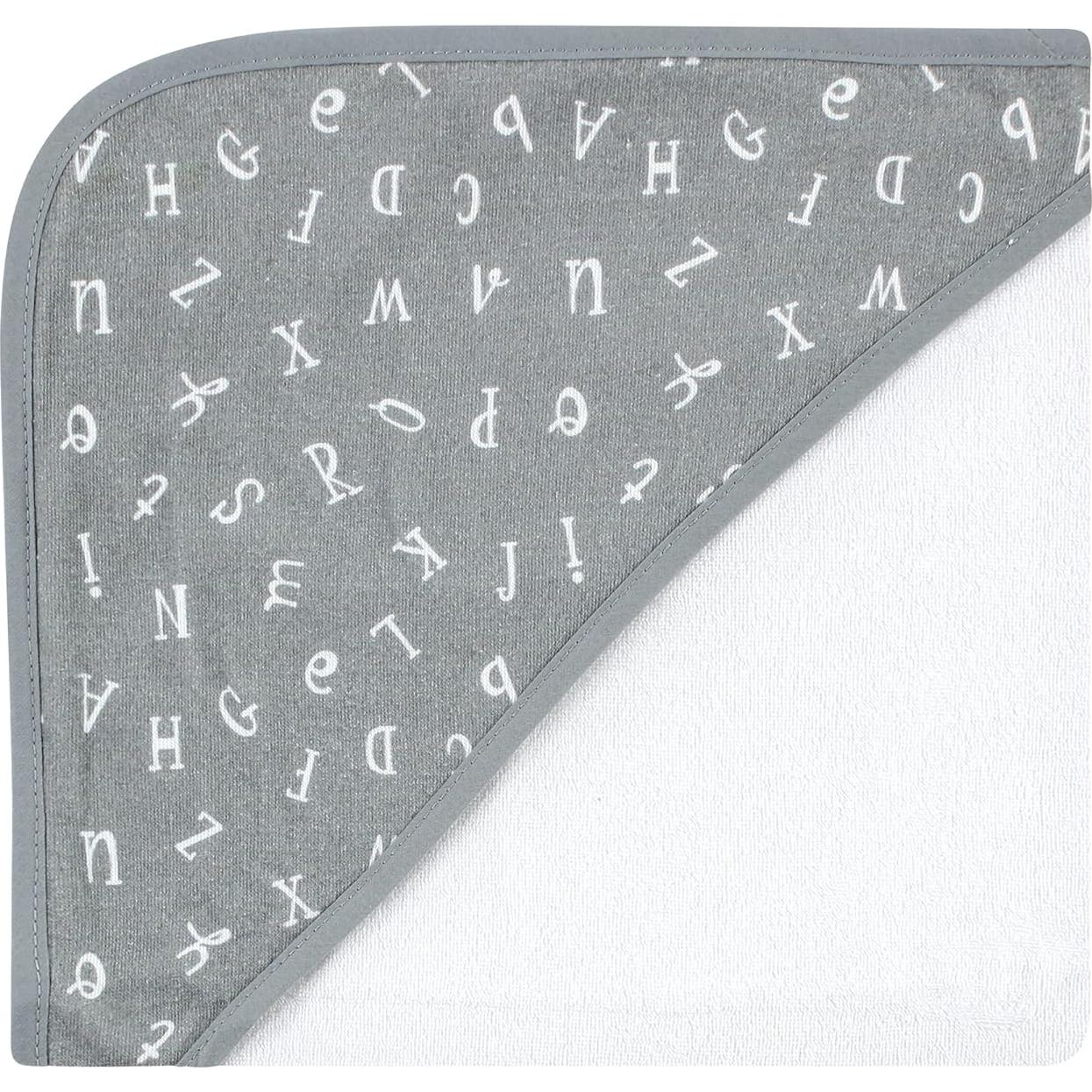 Toallas con Capucha Hudson Baby 100% Algodón Unisex Alfabeto