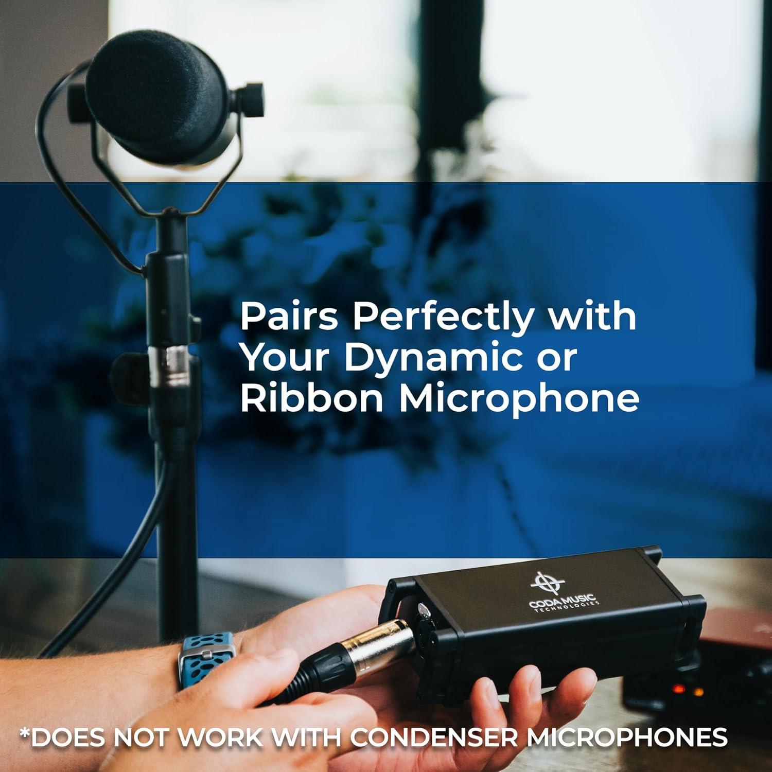Coda MB-1 Preamp Micrófono 48V Phantom 25dB Ganancia