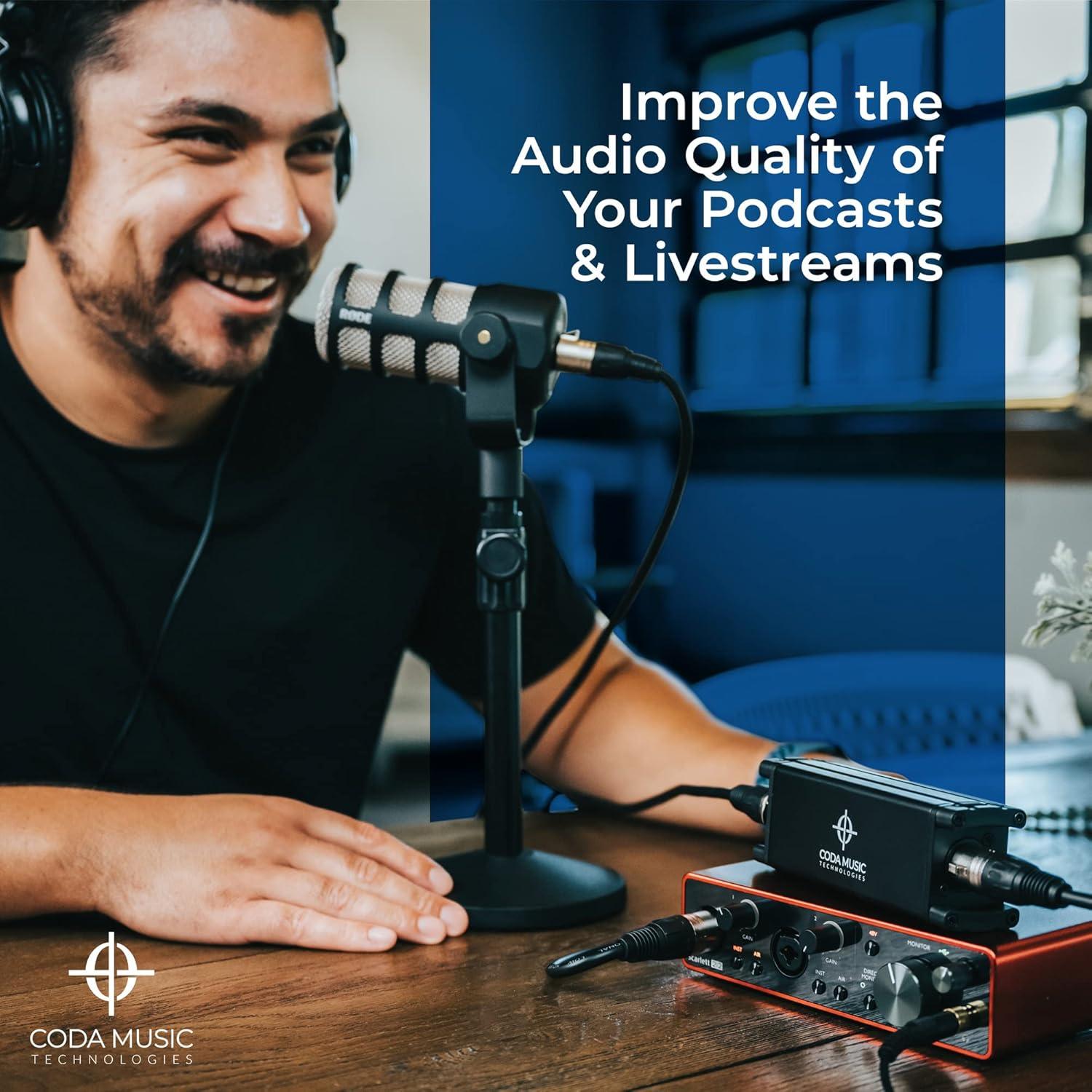 Coda MB-1 Preamp Micrófono 48V Phantom 25dB Ganancia