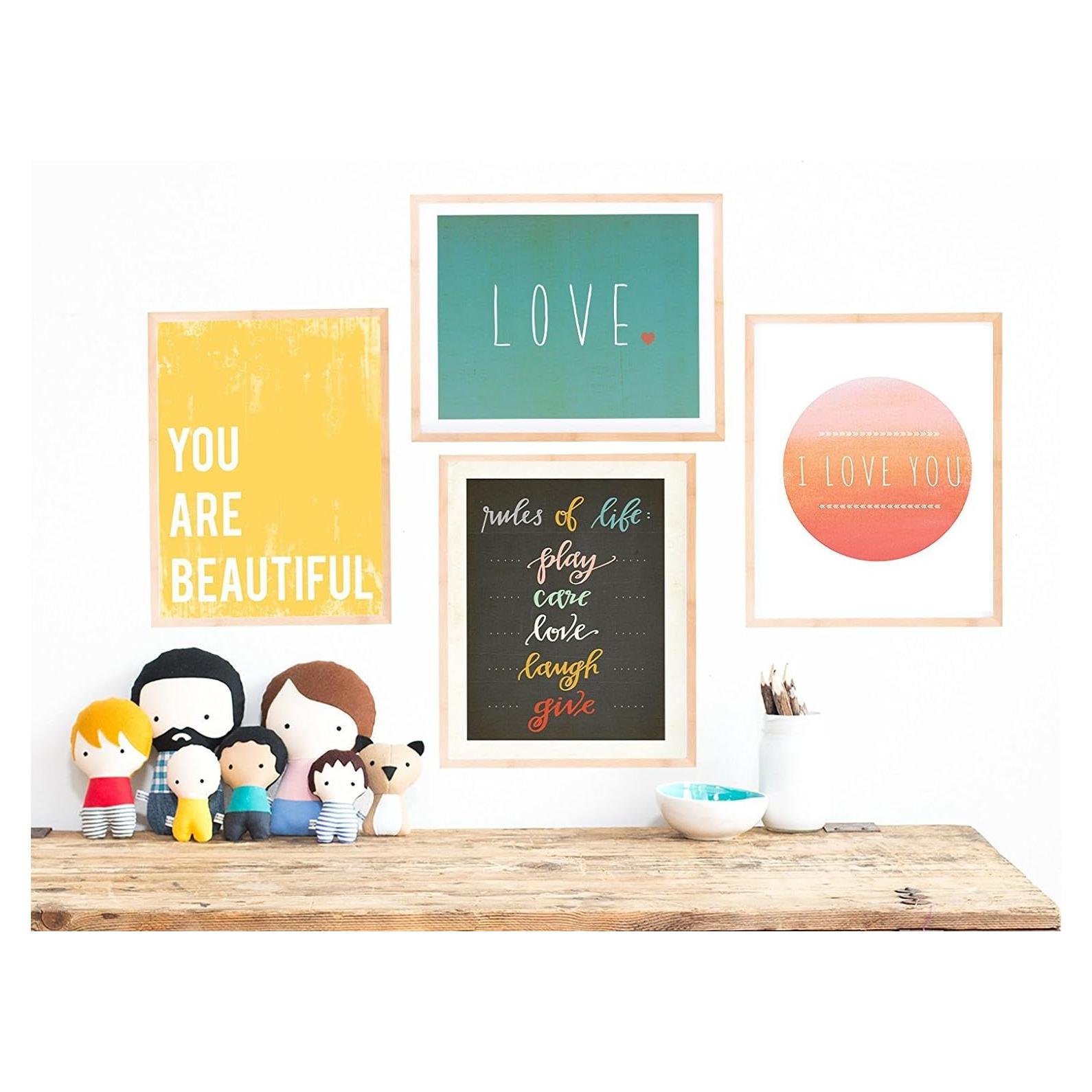 Conjunto de 4 Impresiones de Arte Infantil 20x25cm - Children Inspire Design