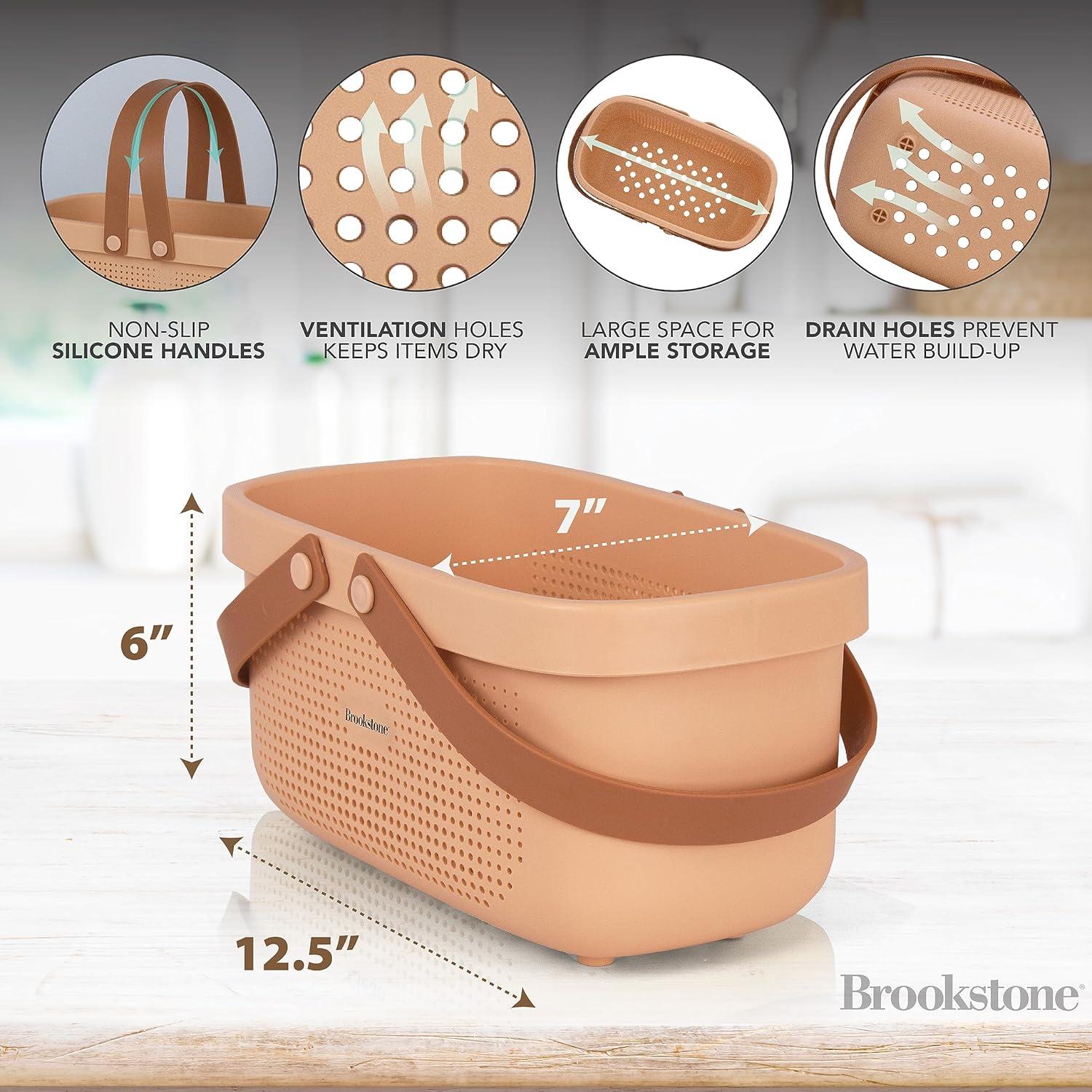 Caddy de Ducha Portátil Grande Brookstone con Mango de Silicona