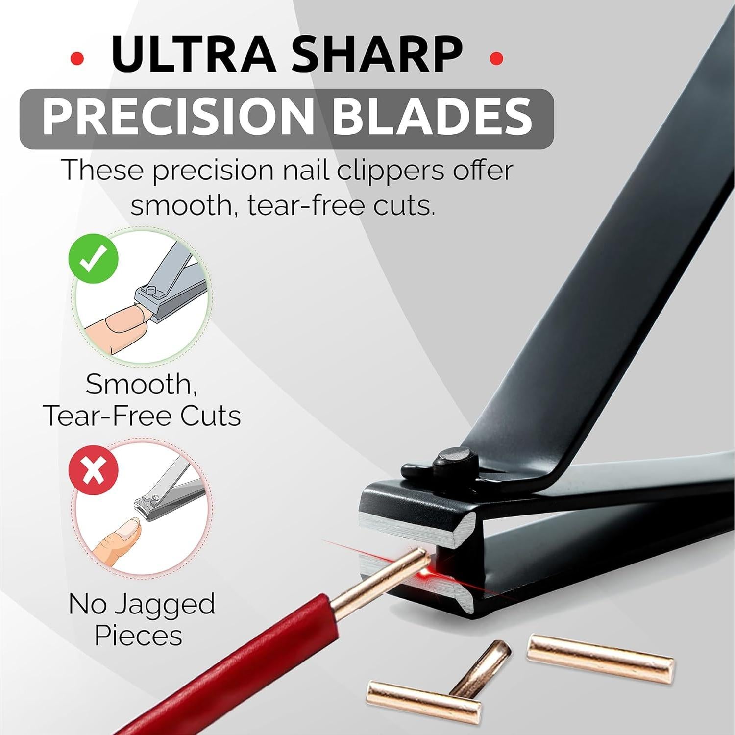 Cortauñas profesionales KLIPP de acero inoxidable - Kit negro