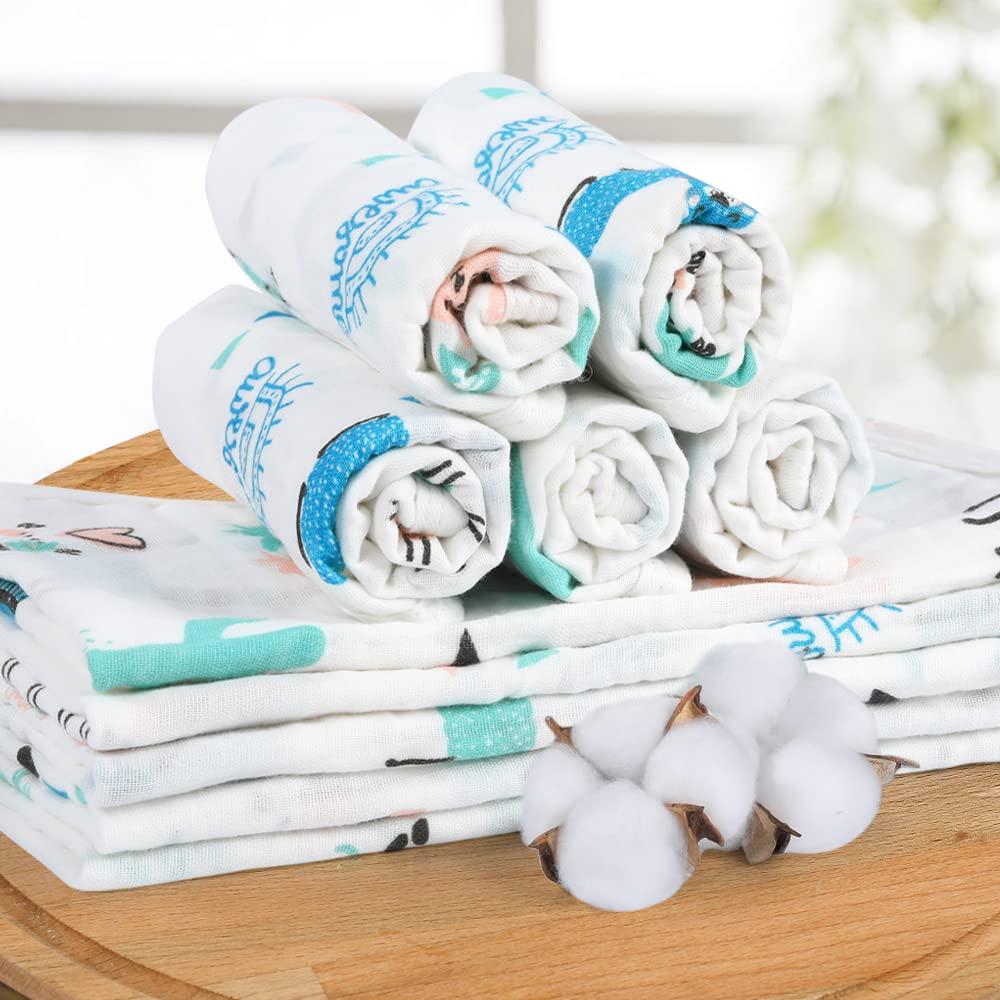 Paños de Eructar para Bebé Yoofoss 10 Piezas 100% Algodón Orgánico