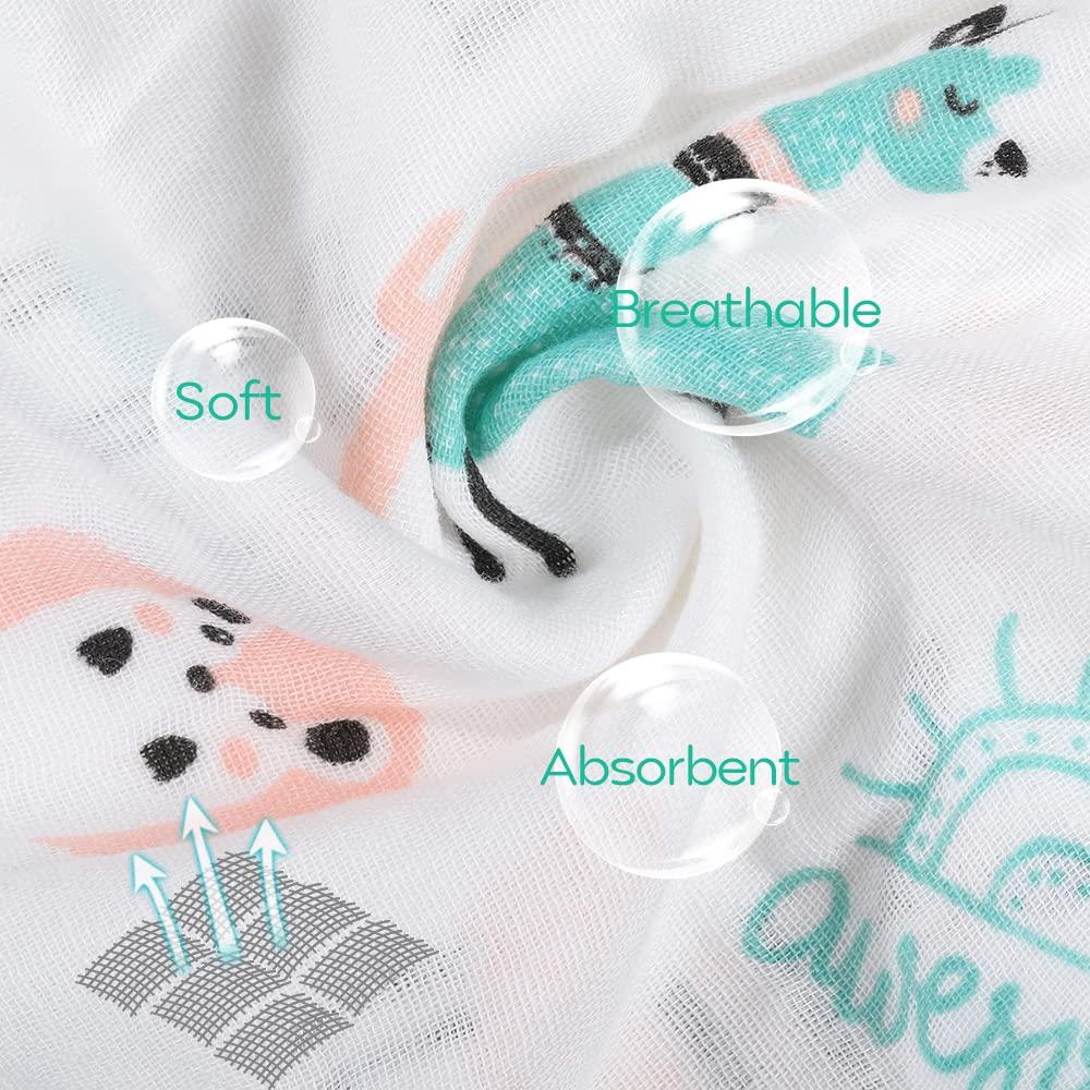 Paños de Eructar para Bebé Yoofoss 10 Piezas 100% Algodón Orgánico