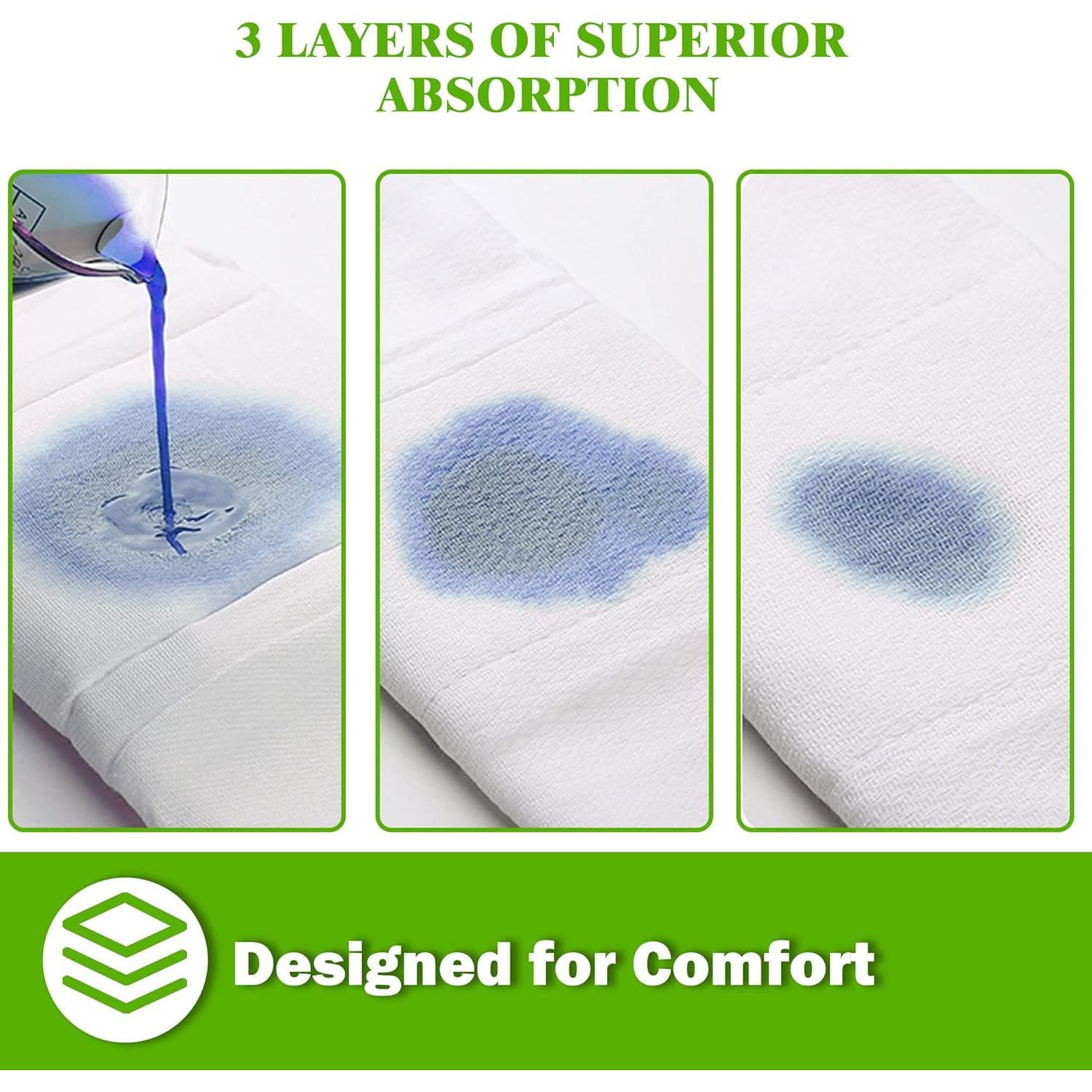 Pañales de Tela Prefold 100% Algodón Fasoar 10 Piezas