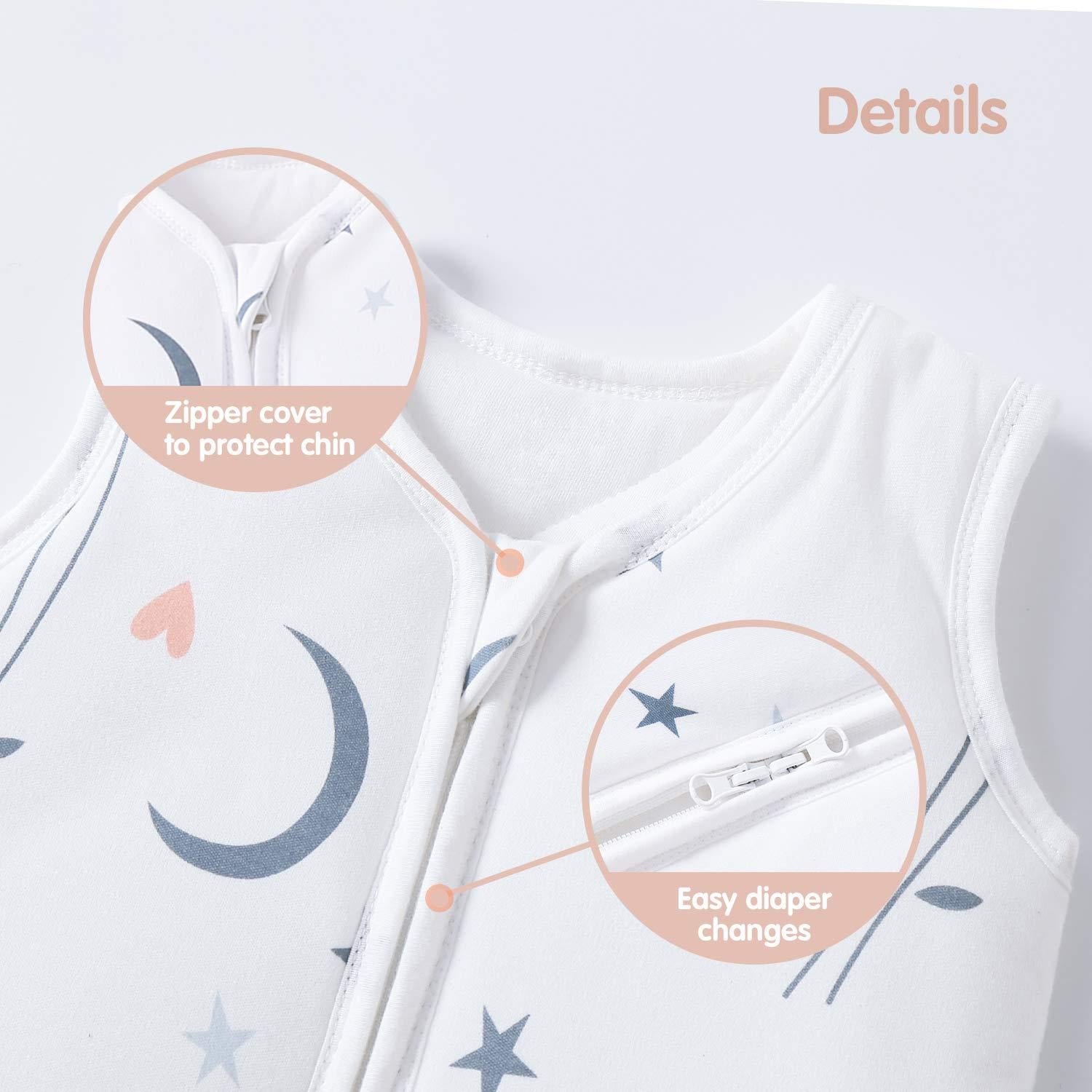 Saco de Sueño para Bebé Mosebears 0-6 Meses Algodón 2.5 TOG