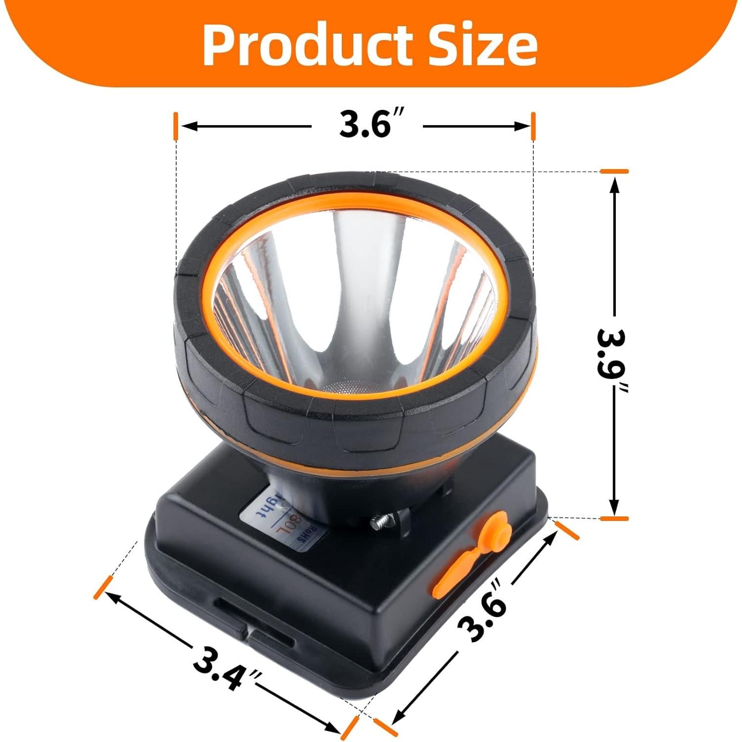 Linterna Frontal Recargable Amigos de la Caza 780L Luz Amarilla