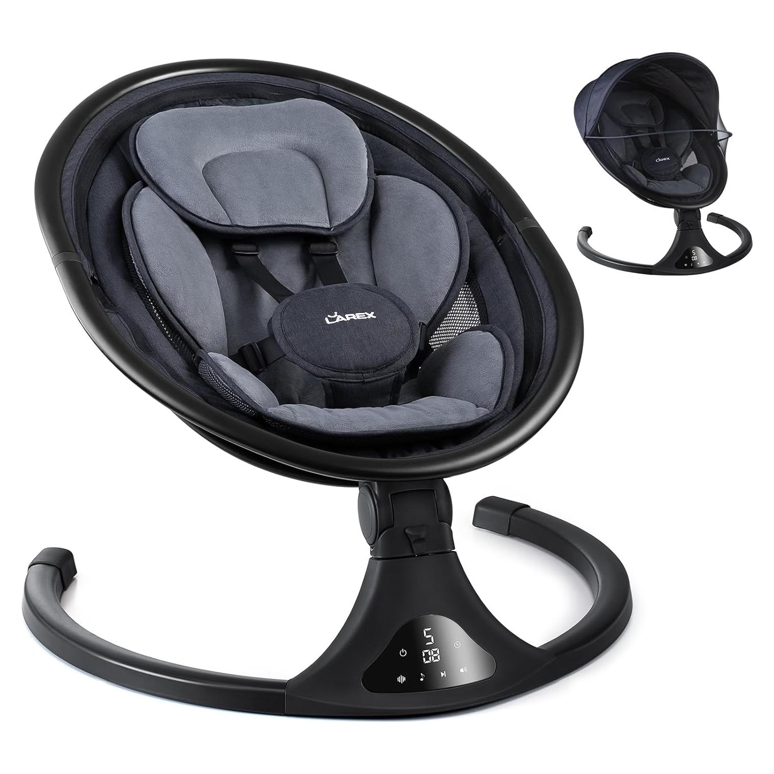 Columpio Eléctrico LAREX para Bebés 0-6 Meses 5 Velocidades