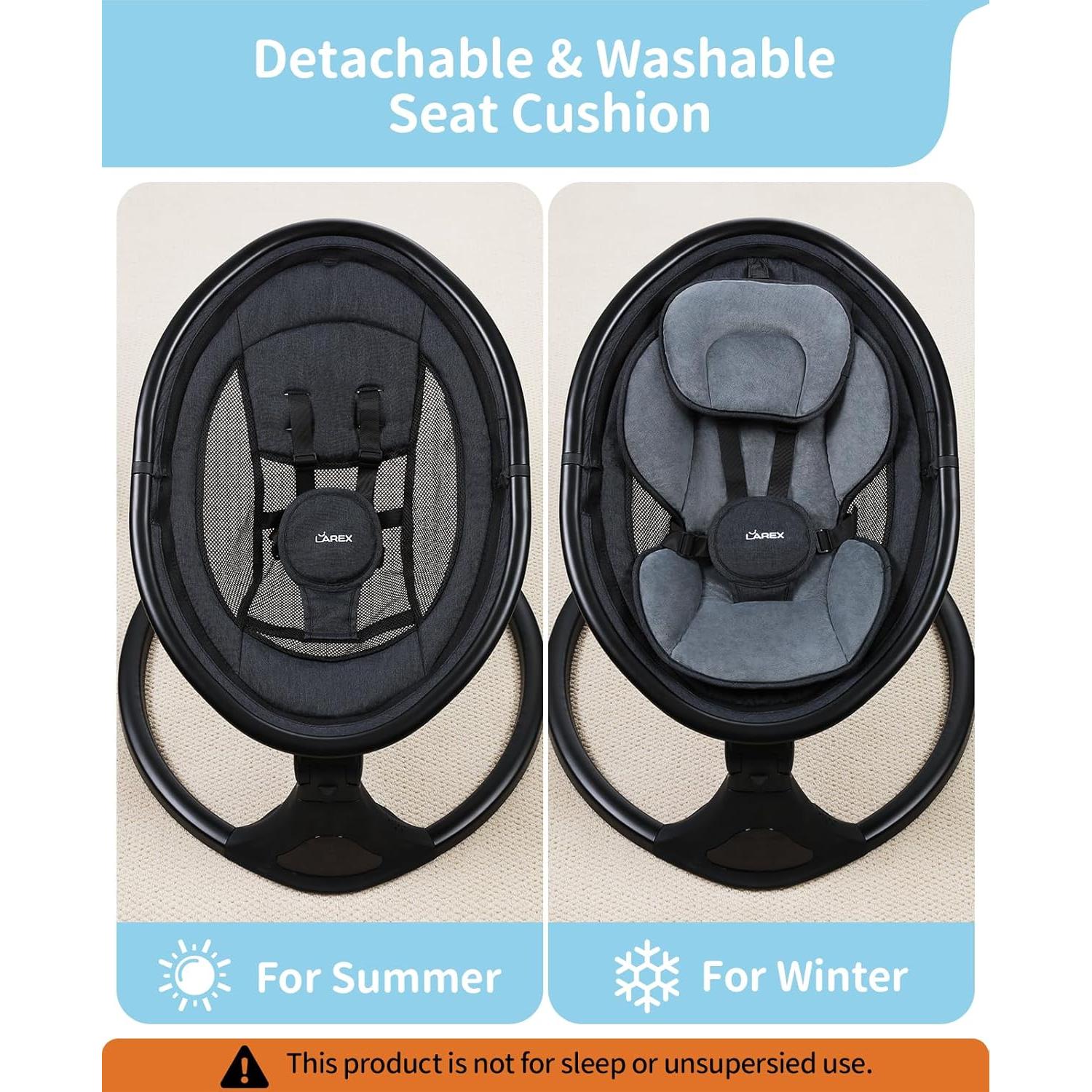 Columpio Eléctrico LAREX para Bebés 0-6 Meses 5 Velocidades