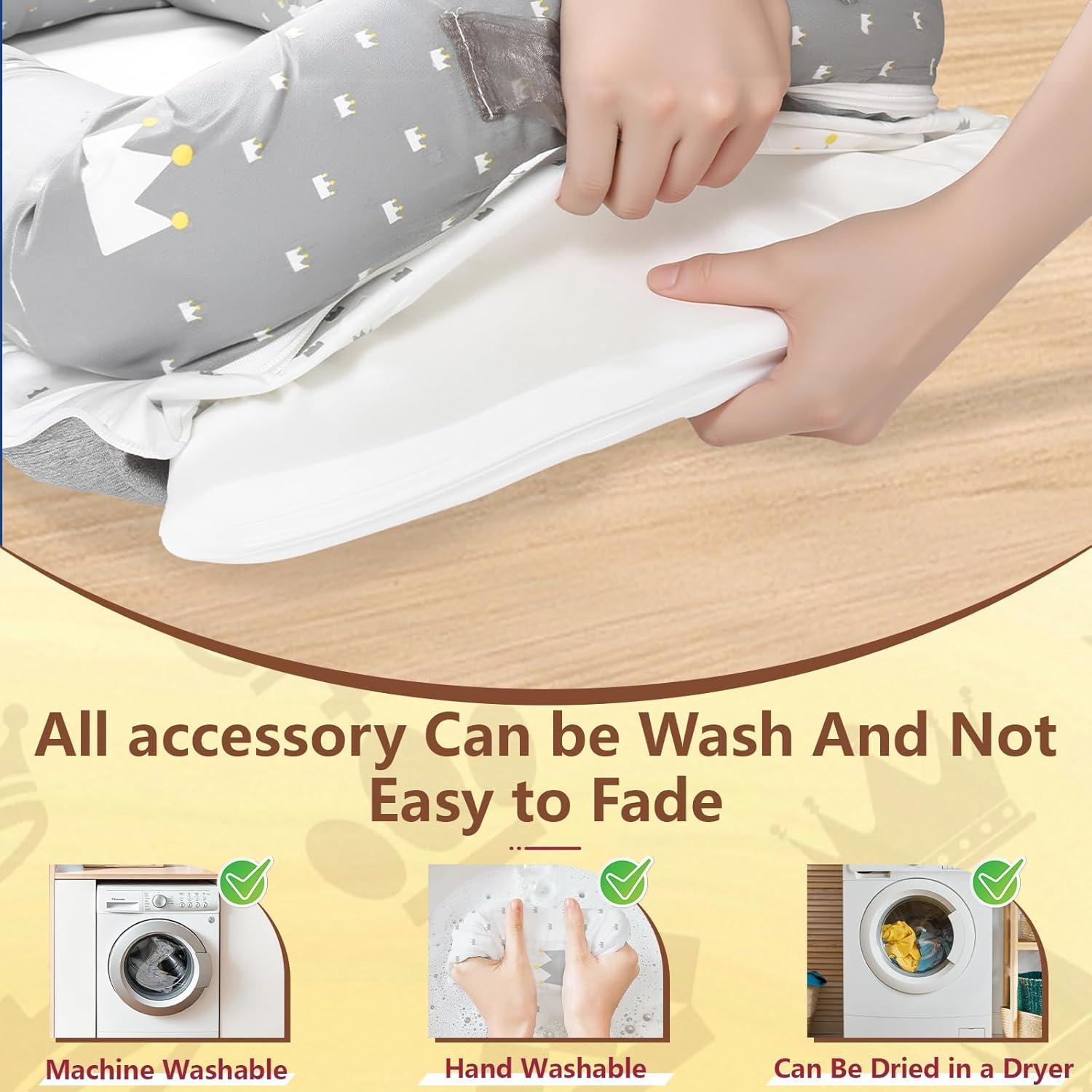 Cojín Infantil Portátil Algodón Transpirable 0-24 Meses - Corona