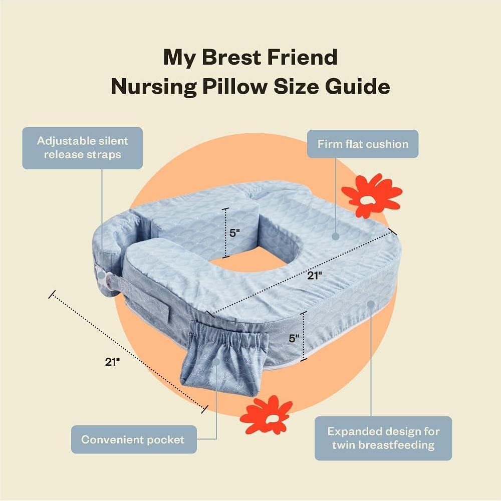Almohada de Lactancia para Gemelos My Brest Friend - Gris Noche