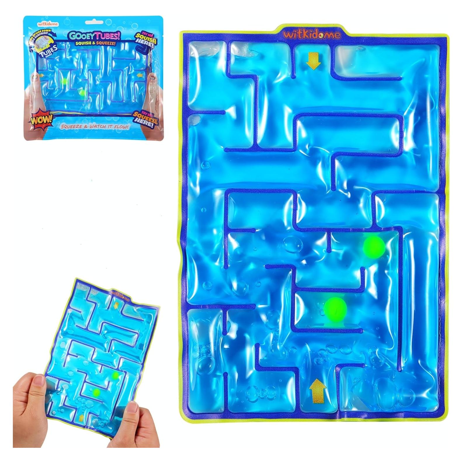 Juguete Sensorial Calmante Azul Laberinto de Canicas 1pc