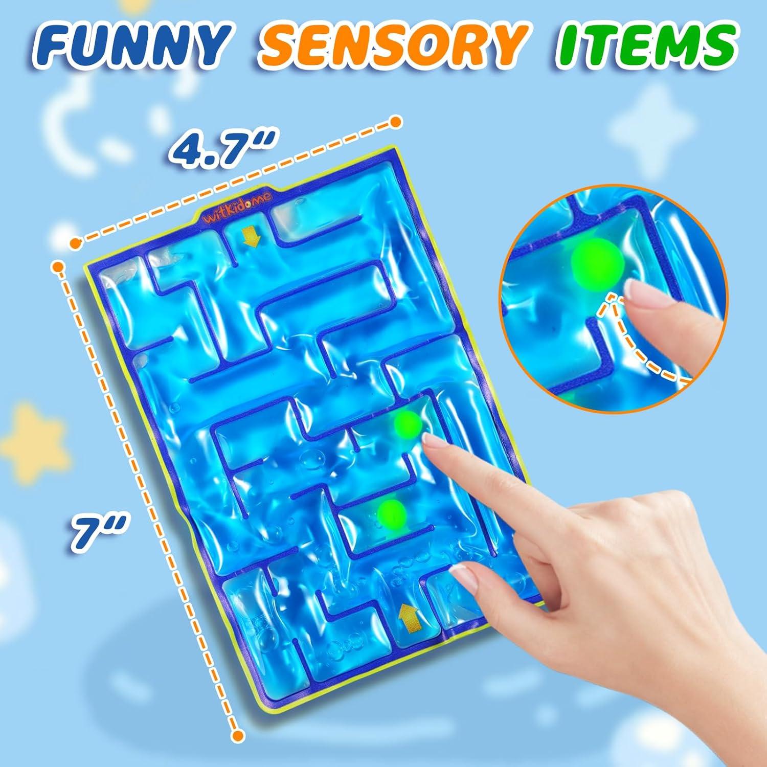 Juguete Sensorial Calmante Azul Laberinto de Canicas 1pc