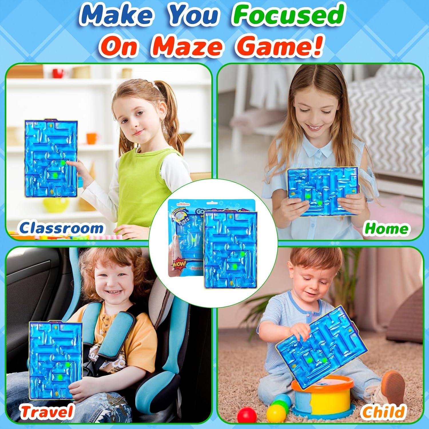 Juguete Sensorial Calmante Azul Laberinto de Canicas 1pc