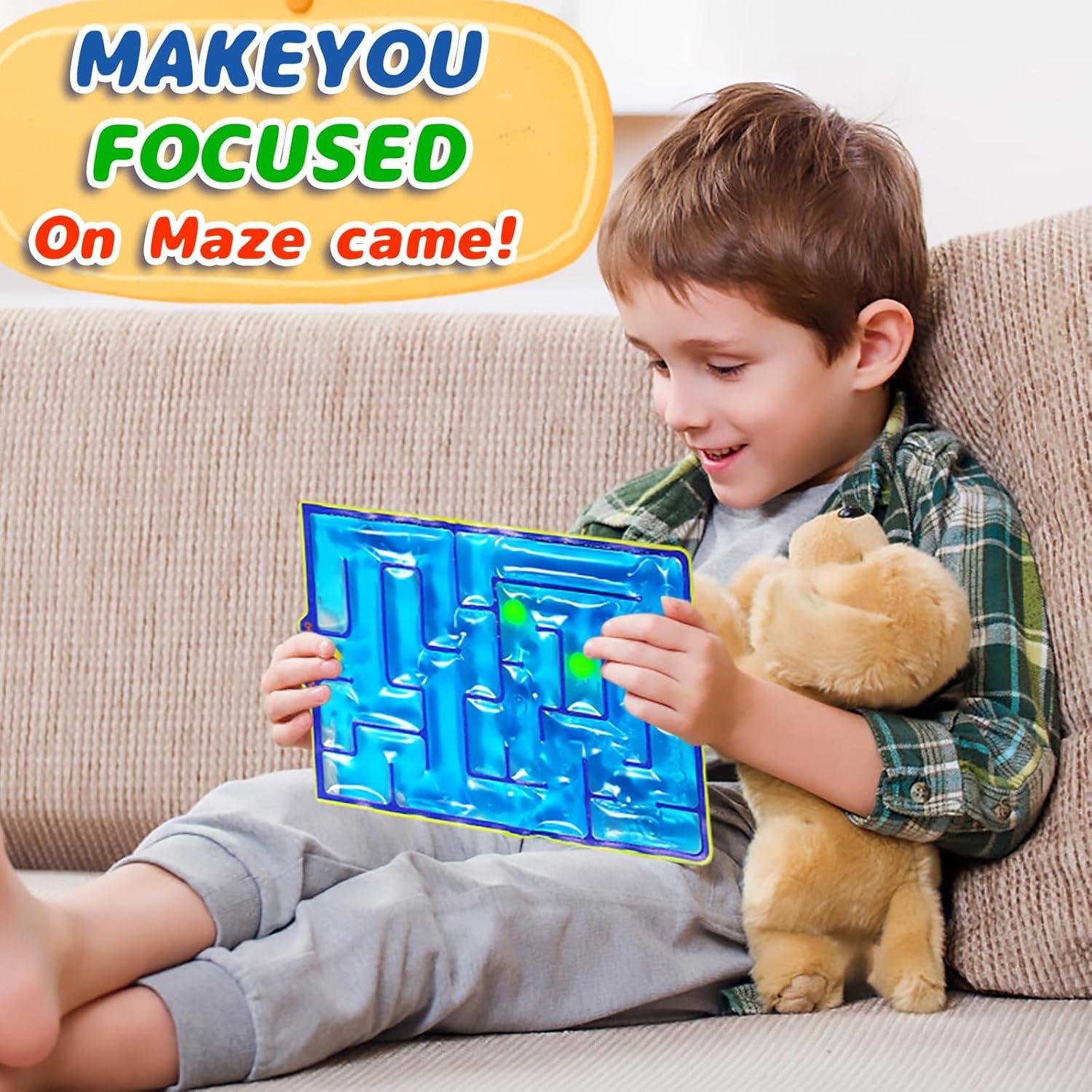 Juguete Sensorial Calmante Azul Laberinto de Canicas 1pc