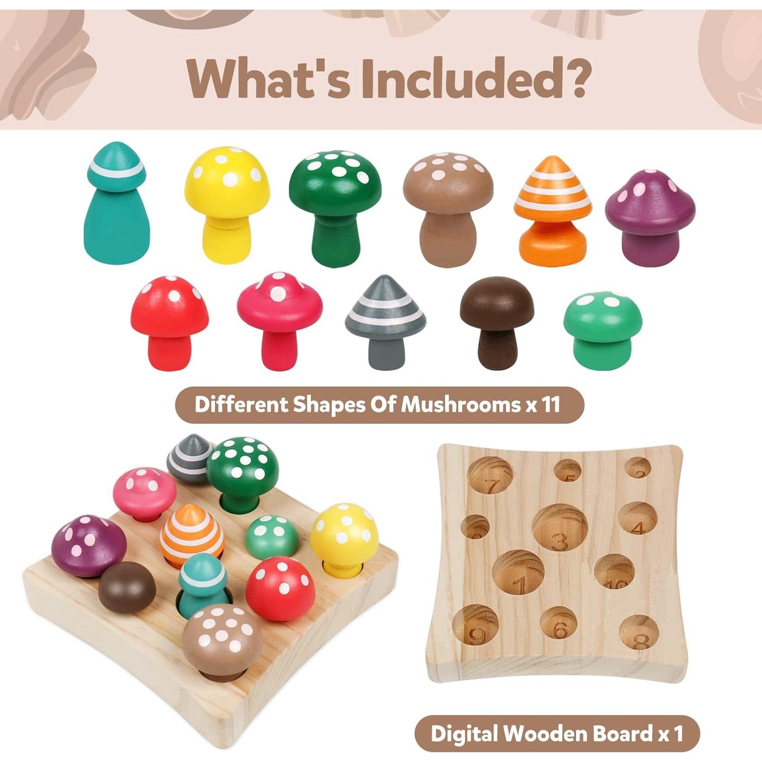 Juguete Sensorial de Madera Montessori NAODONGLI 1-3 Años