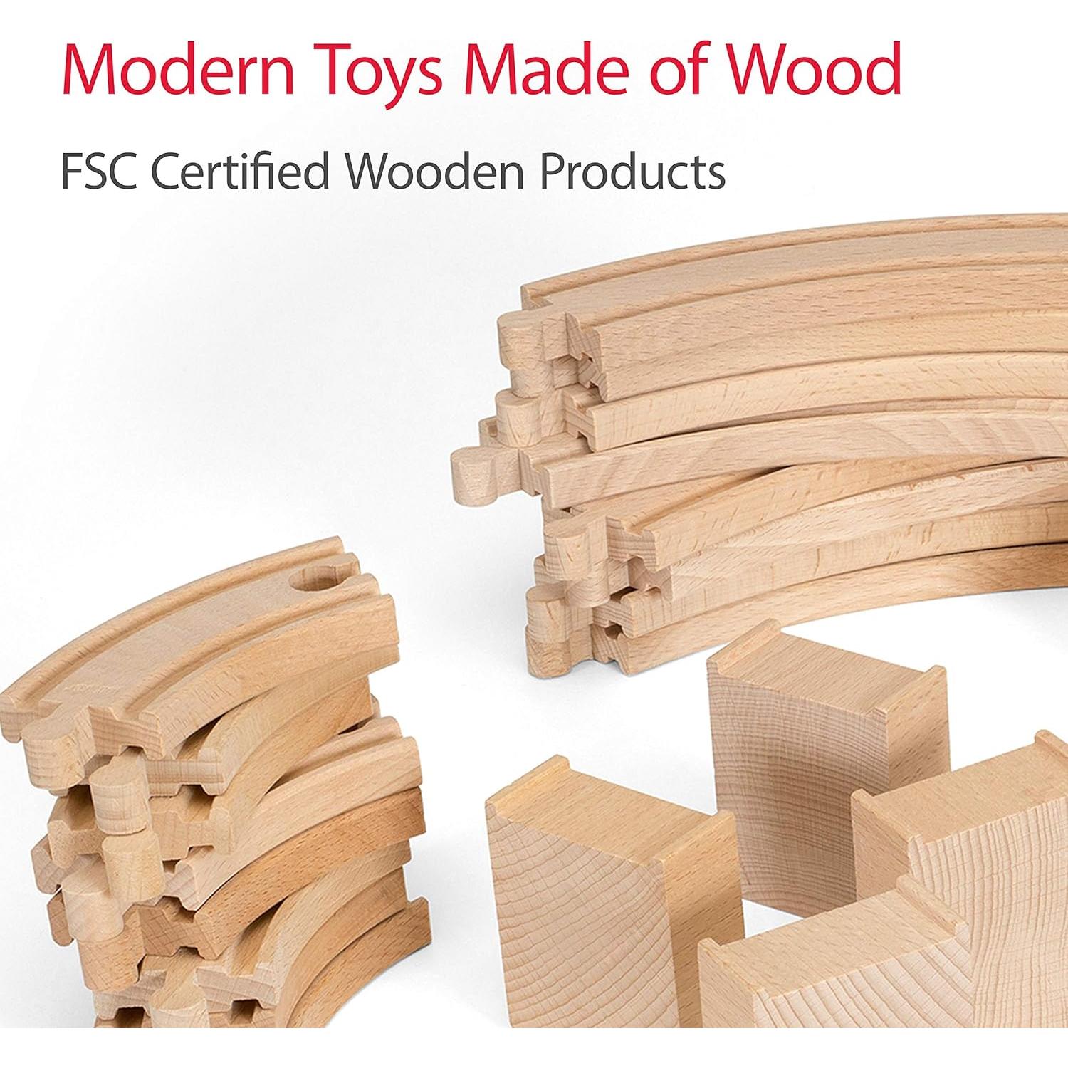 Paquete de Pistas de Tren de Madera BRIO - 50 Piezas - FSC