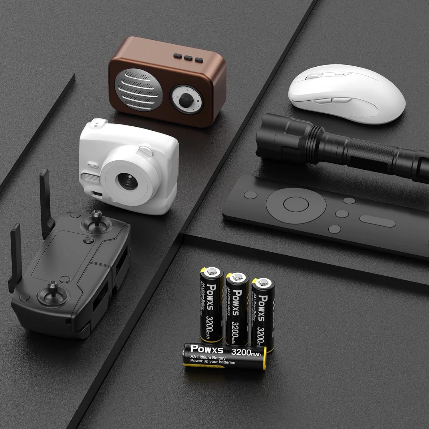 Baterías de Litio AA POWXS 3200mAh 8 Unidades No Recargables