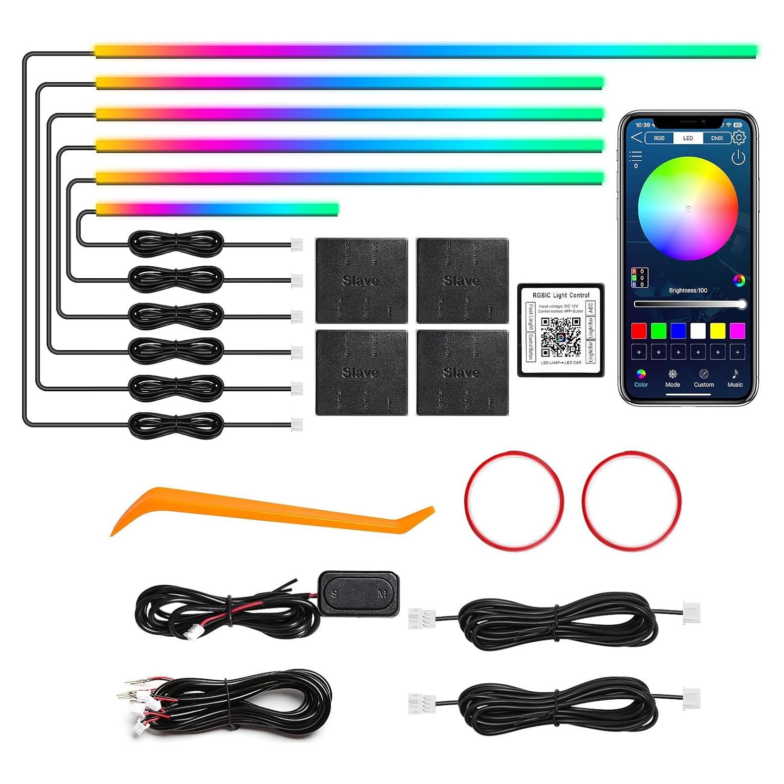 Iluminación LED de Tira Interior MAODANER Dreamcolor 6 en 1 RGB